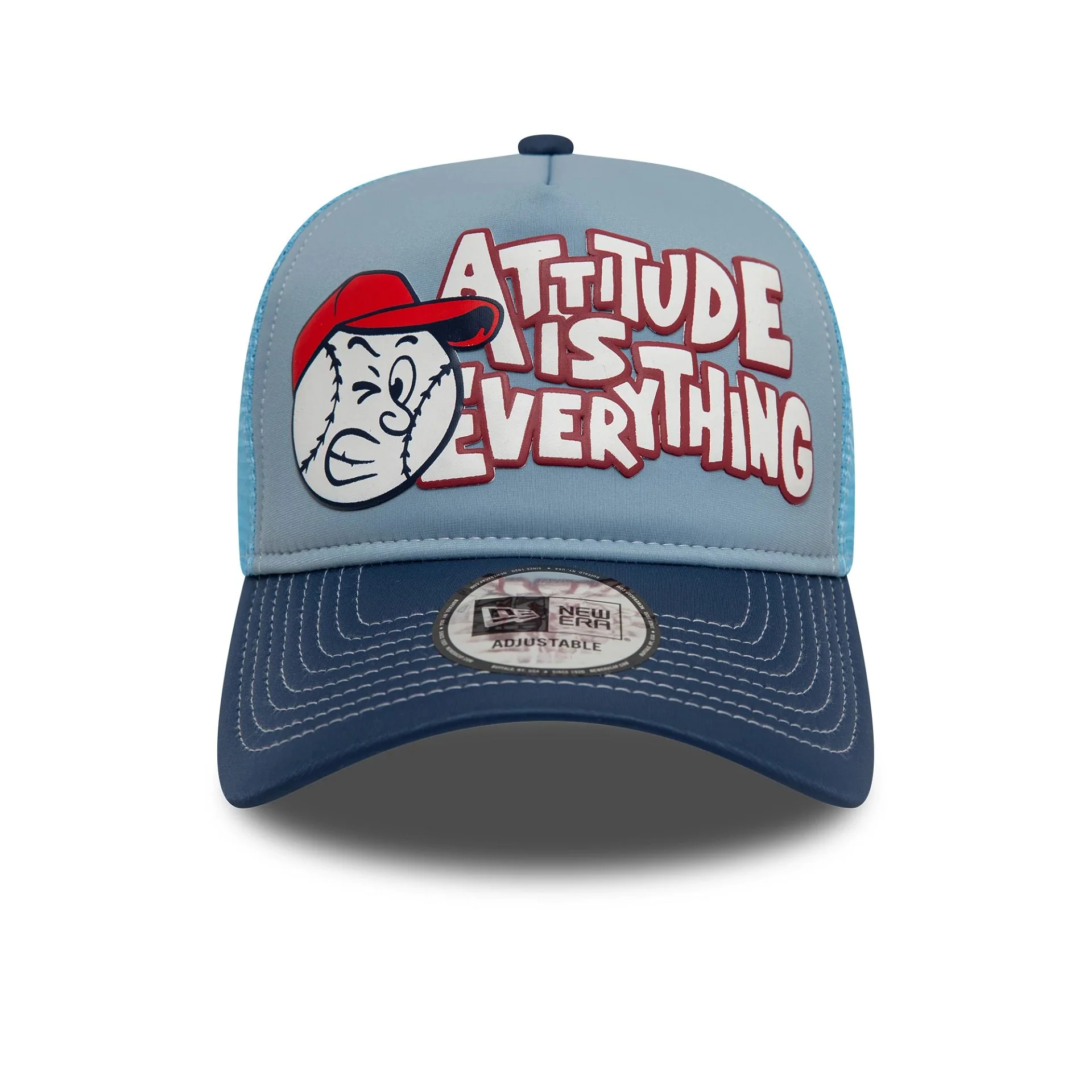 New Era Graphic Blue 9FORTY A-Frame Trucker Adjustable Cap - Image 2