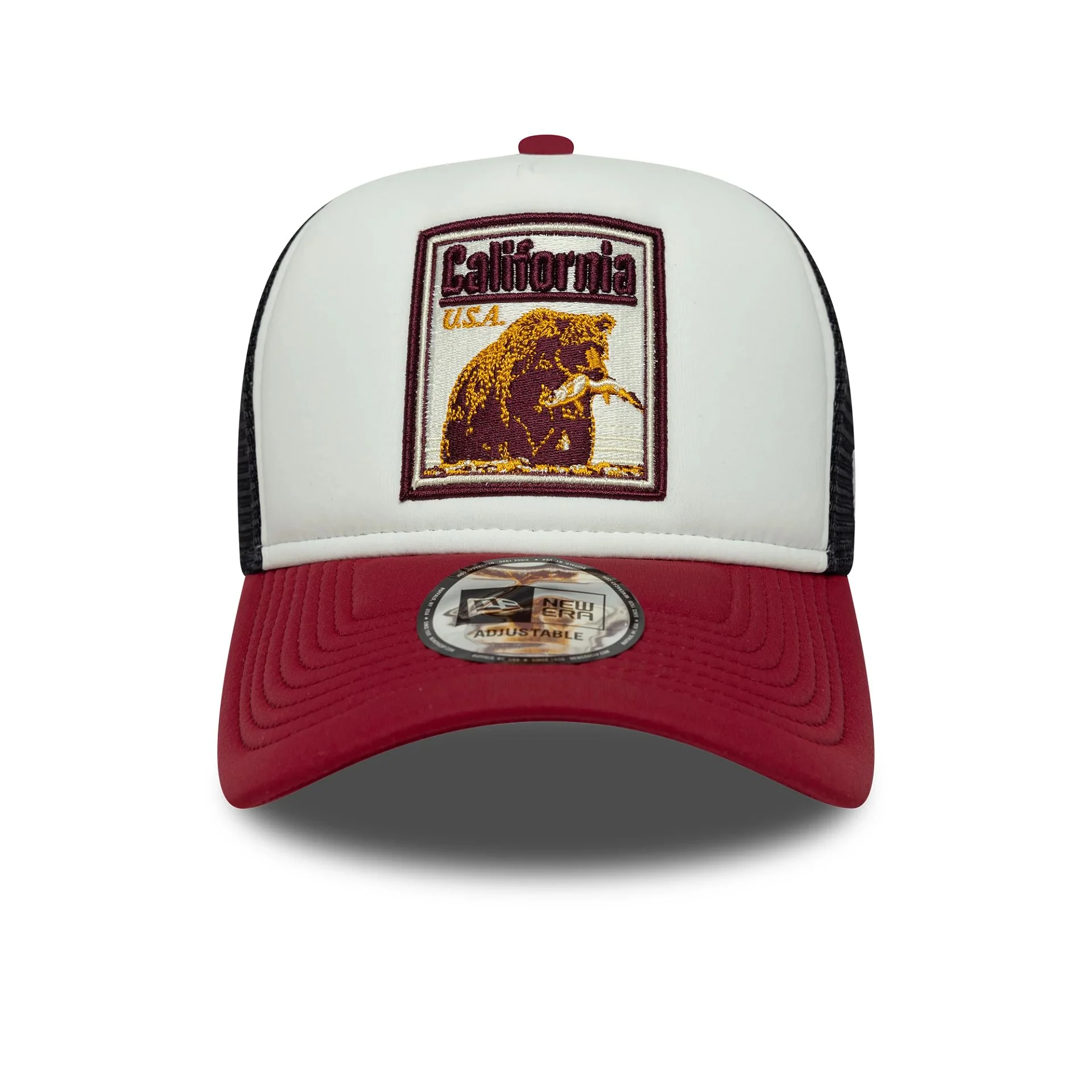 New Era Graphic Patch White 9FORTY A-Frame Trucker Adjustable Cap - Image 2