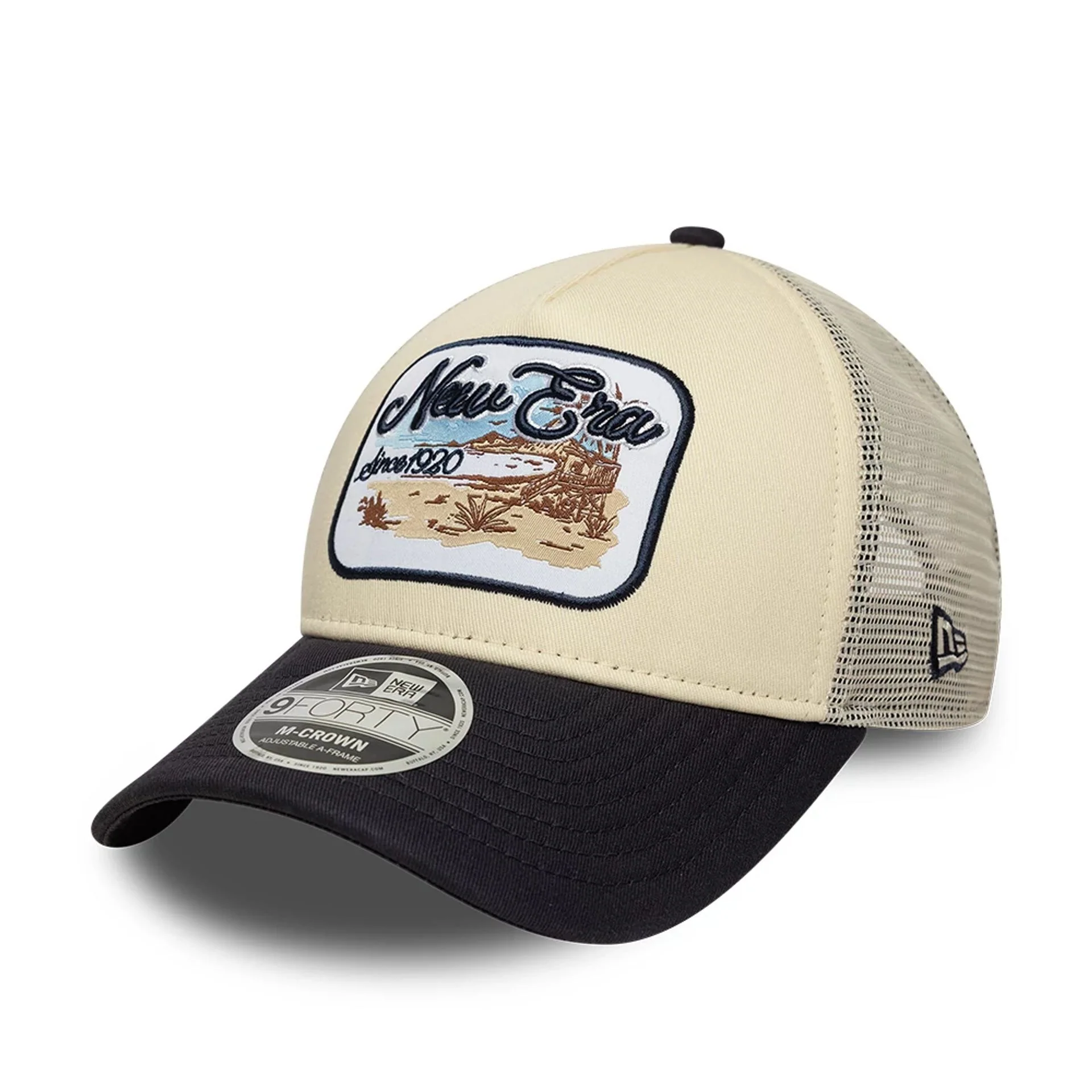 New Era Light Beige 9FORTY M-Crown A-Frame Trucker Adjustable Cap - Image 4