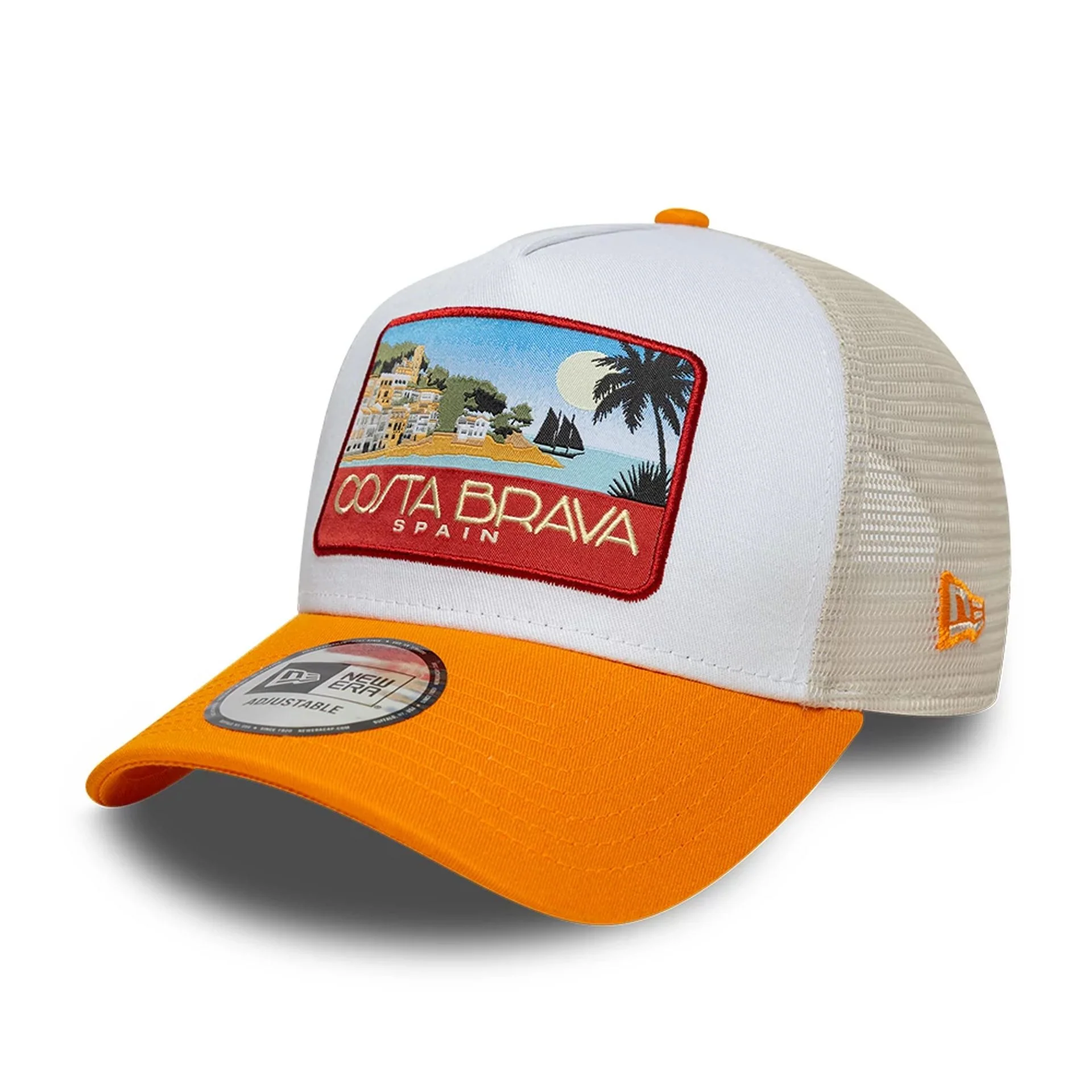 New Era Location Orange 9FORTY A-Frame Trucker Adjustable Cap - Image 4