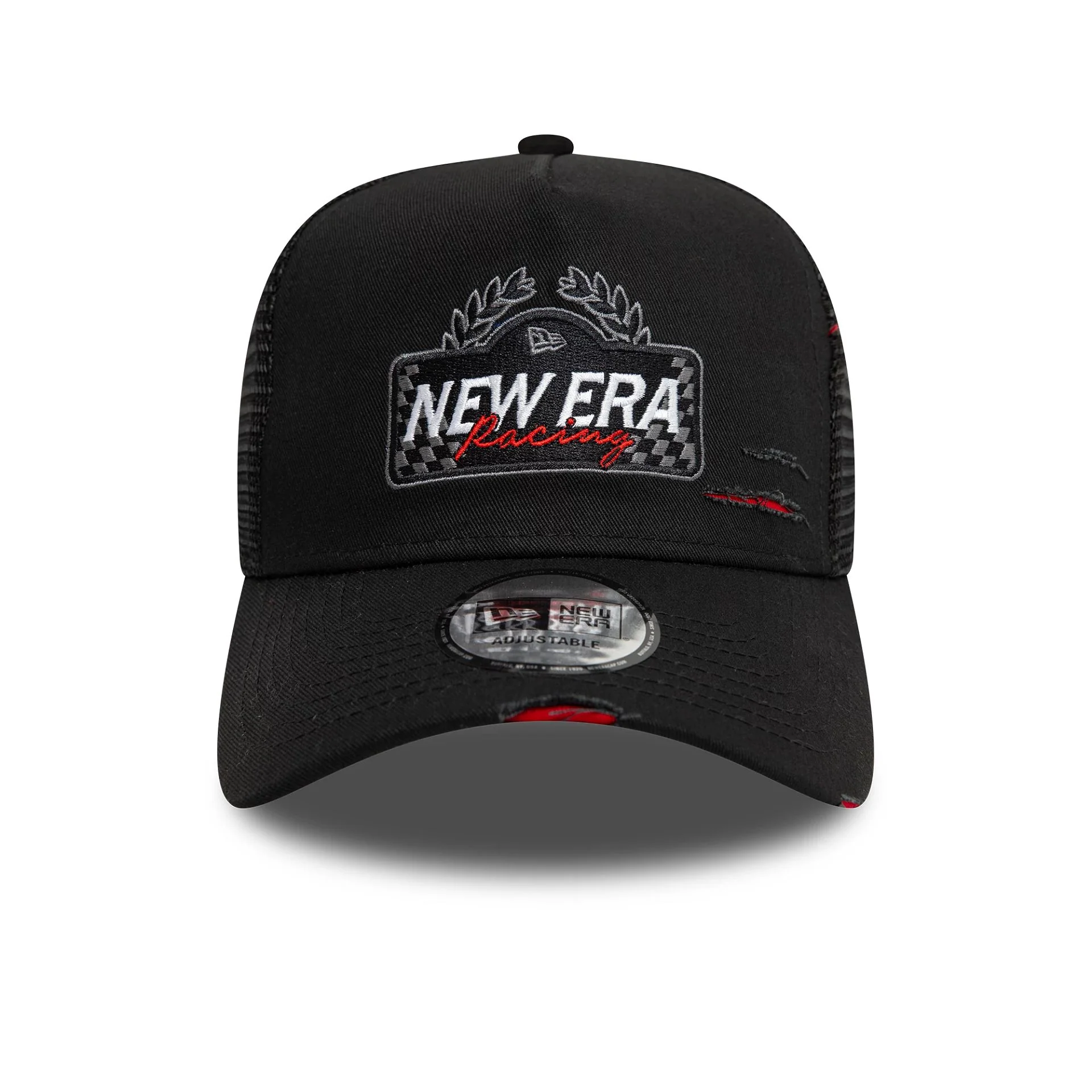 New Era Motorsport Black 9FORTY A-Frame Trucker Adjustable Cap - Image 2