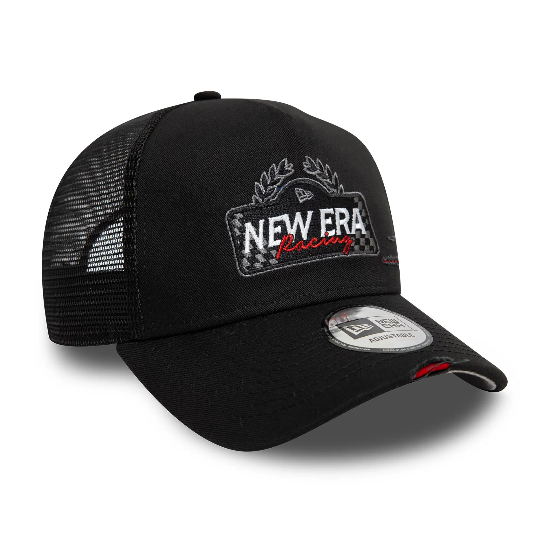 New Era Motorsport Black 9FORTY A-Frame Trucker Adjustable Cap - Image 3
