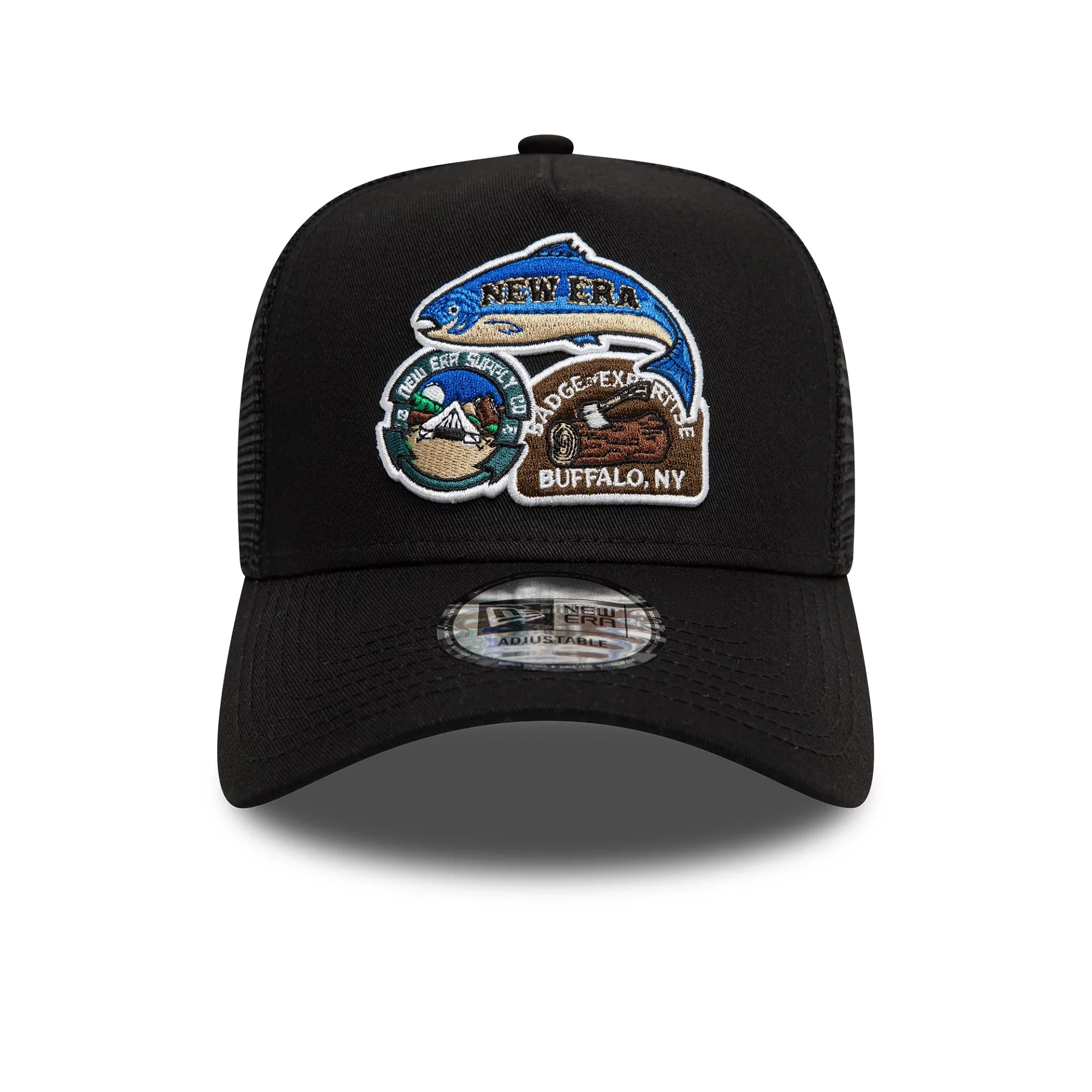 New Era Outdoor Black 9FORTY A-Frame Trucker Adjustable Cap - Image 2