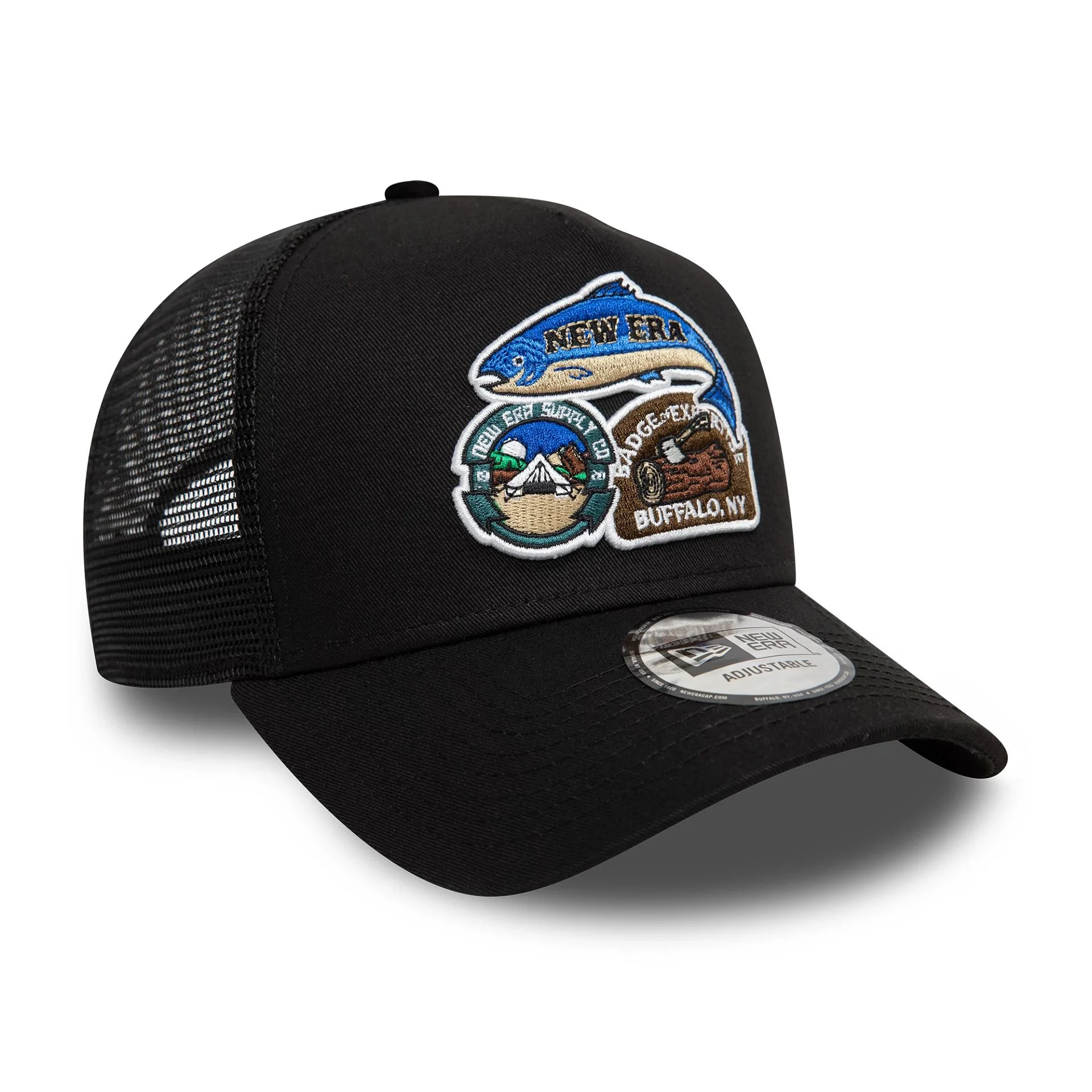 New Era Outdoor Black 9FORTY A-Frame Trucker Adjustable Cap - Image 3