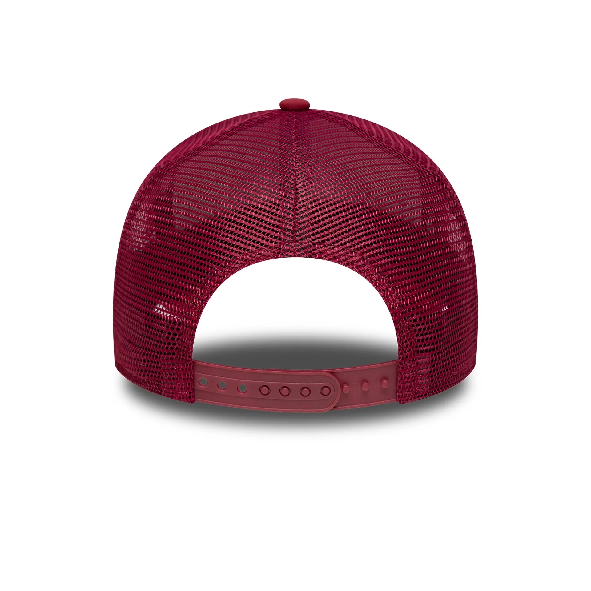 New Era Oval Foam Patch Dark Red 9FORTY A-Frame Trucker Adjustable Cap - Image 4