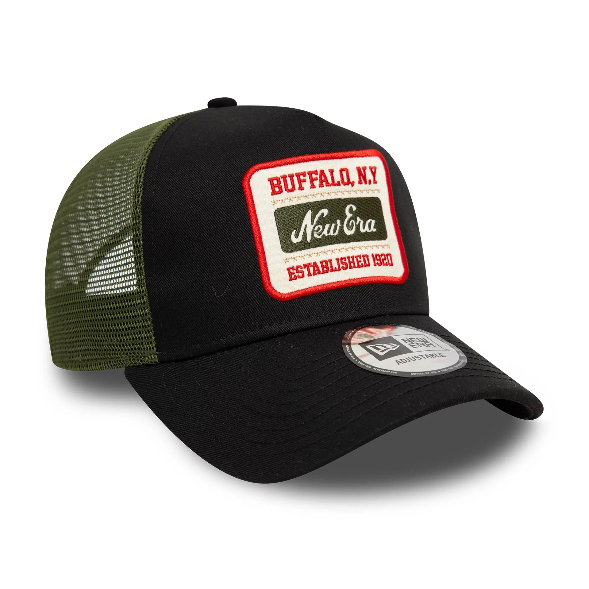 New Era Patch Black 9FORTY A-Frame Trucker Adjustable Cap - Image 3