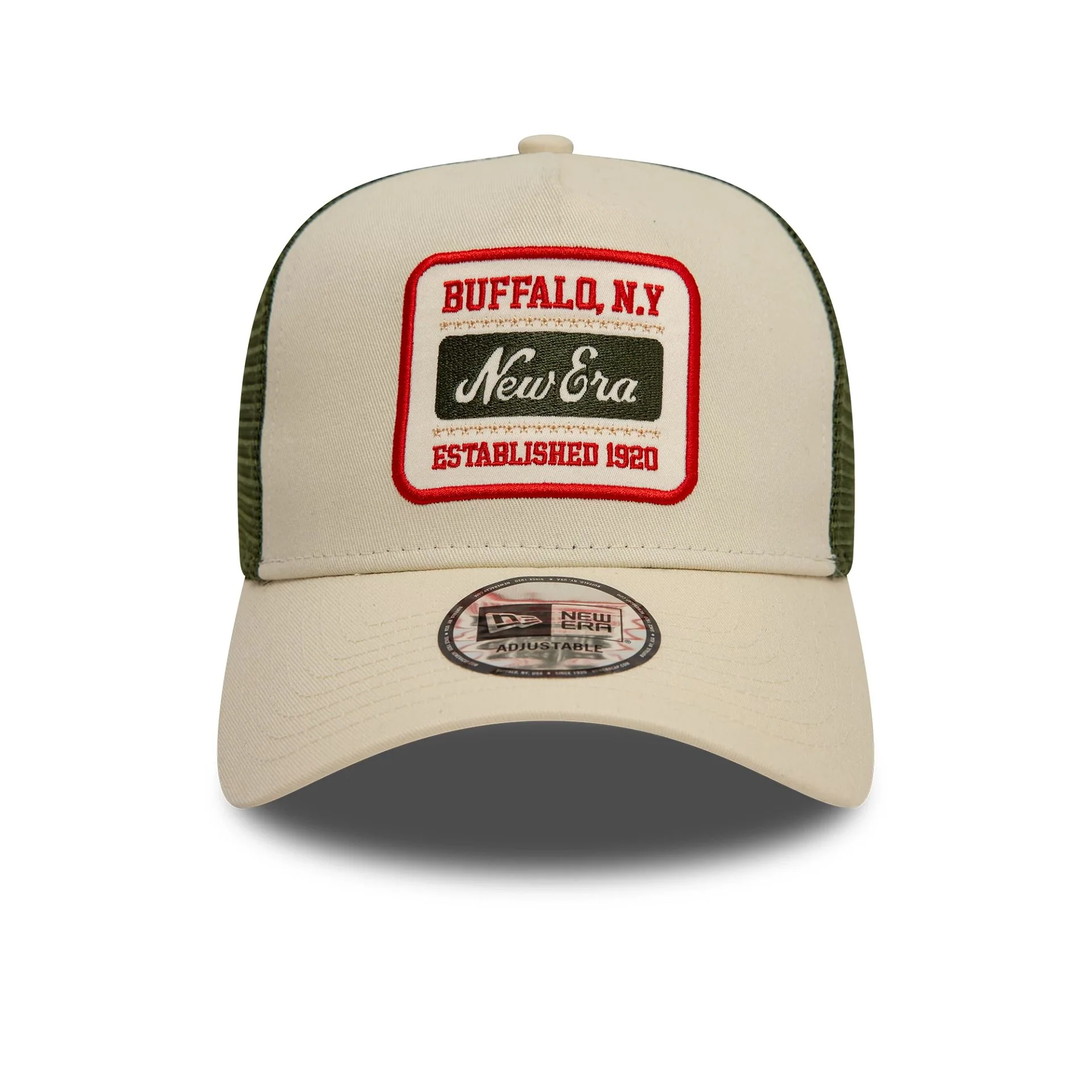 New Era Patch Cream 9FORTY A-Frame Trucker Adjustable Cap - Image 2