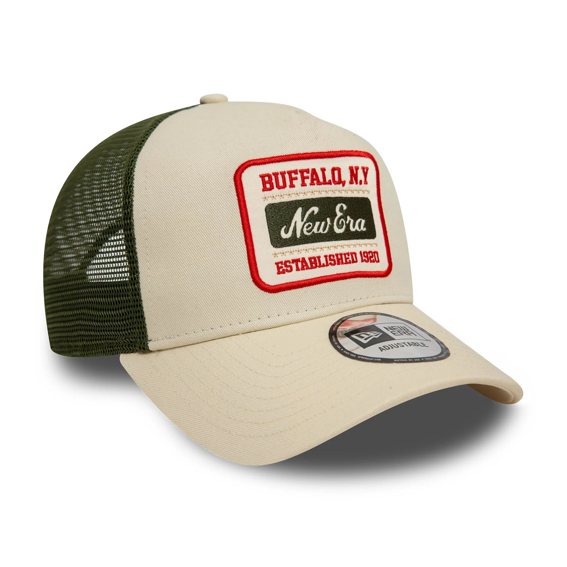 New Era Patch Cream 9FORTY A-Frame Trucker Adjustable Cap - Image 3