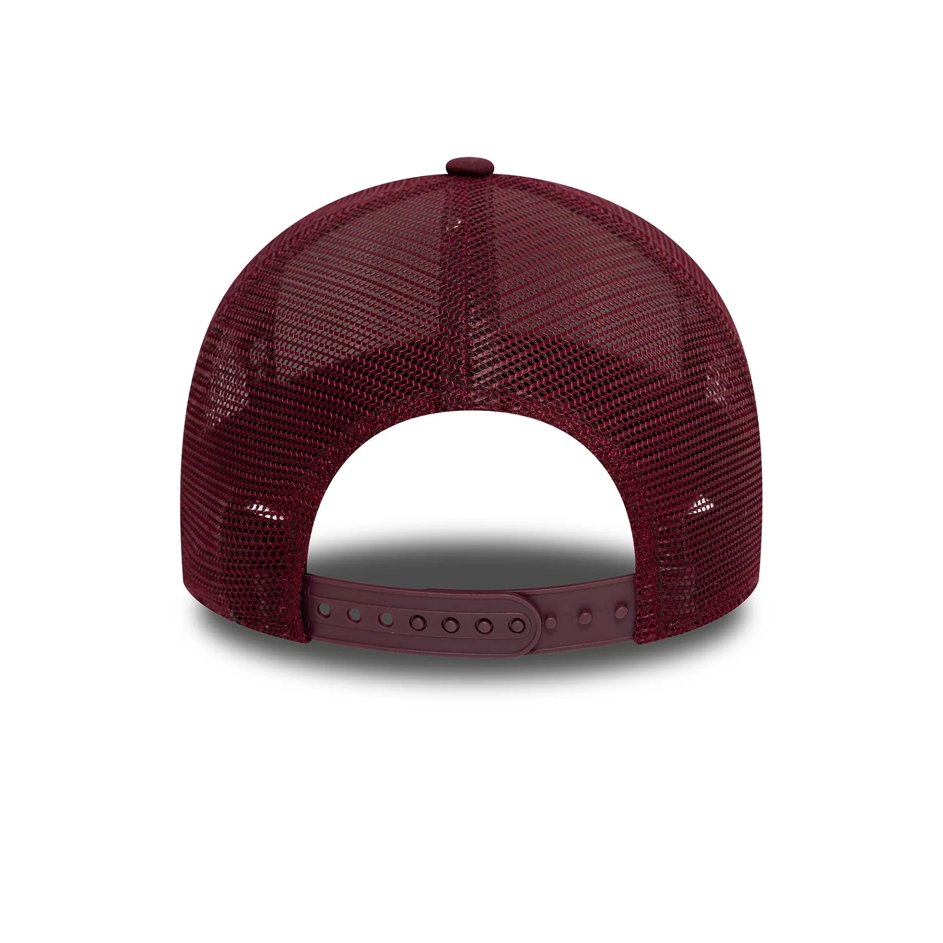 New Era Patch Distressed Dark Red 9FORTY A-Frame Trucker Adjustable Cap - Image 4