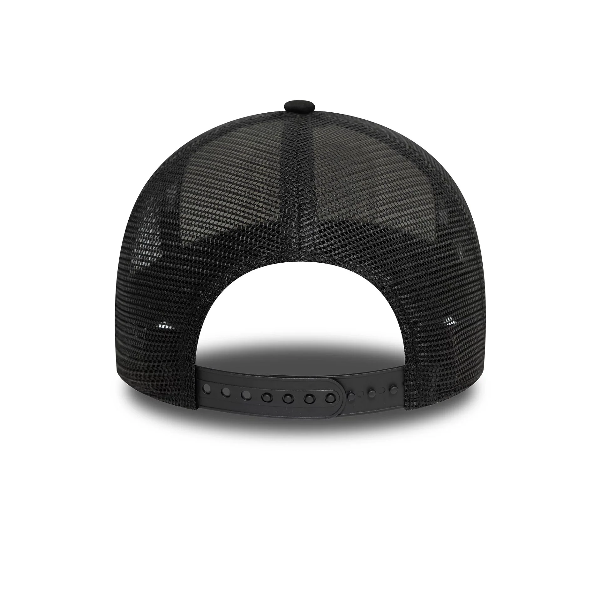 New Era Patch Distressed White & Black 9FORTY A-Frame Trucker Adjustable Cap - Image 4