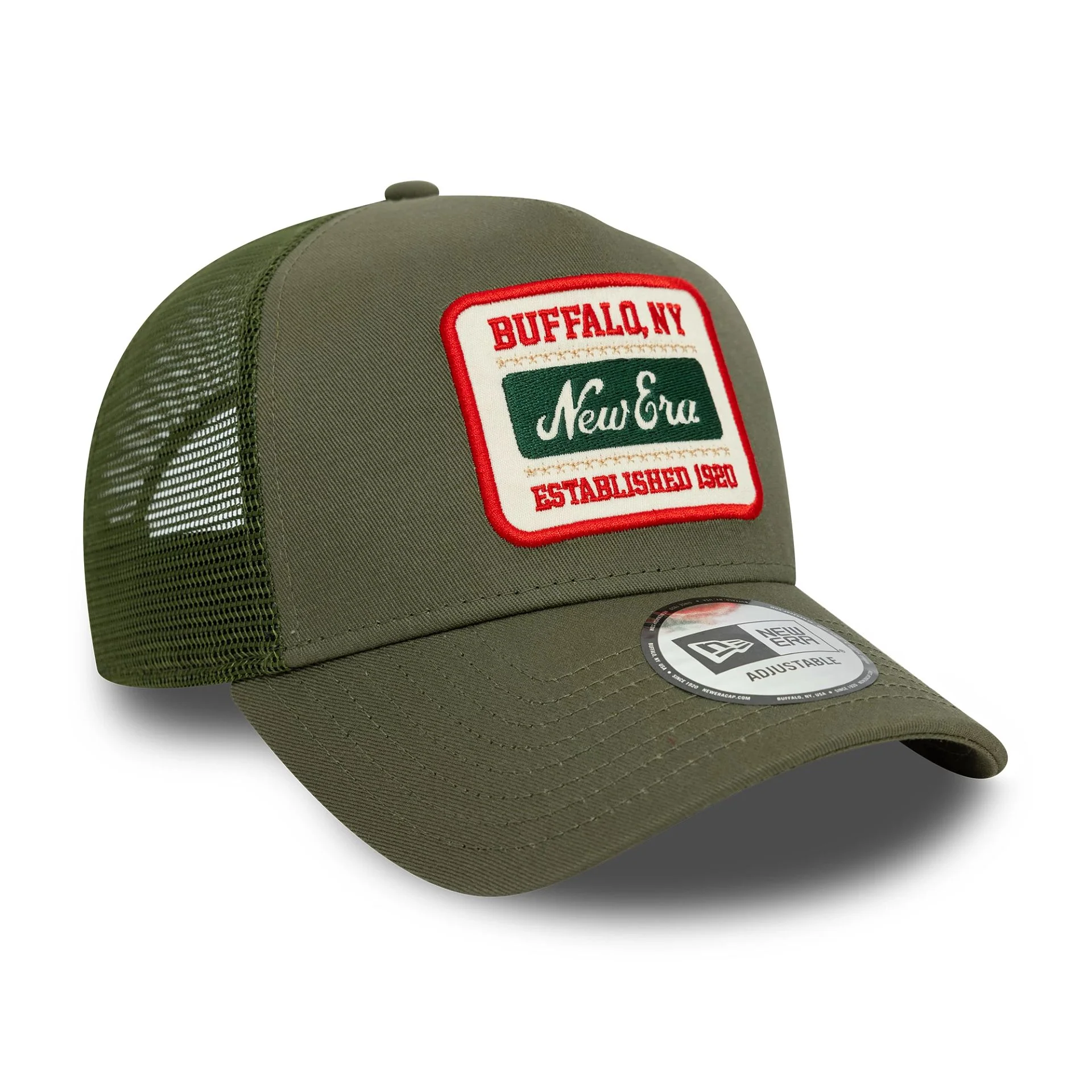 New Era Patch Green 9FORTY A-Frame Trucker Adjustable Cap - Image 3
