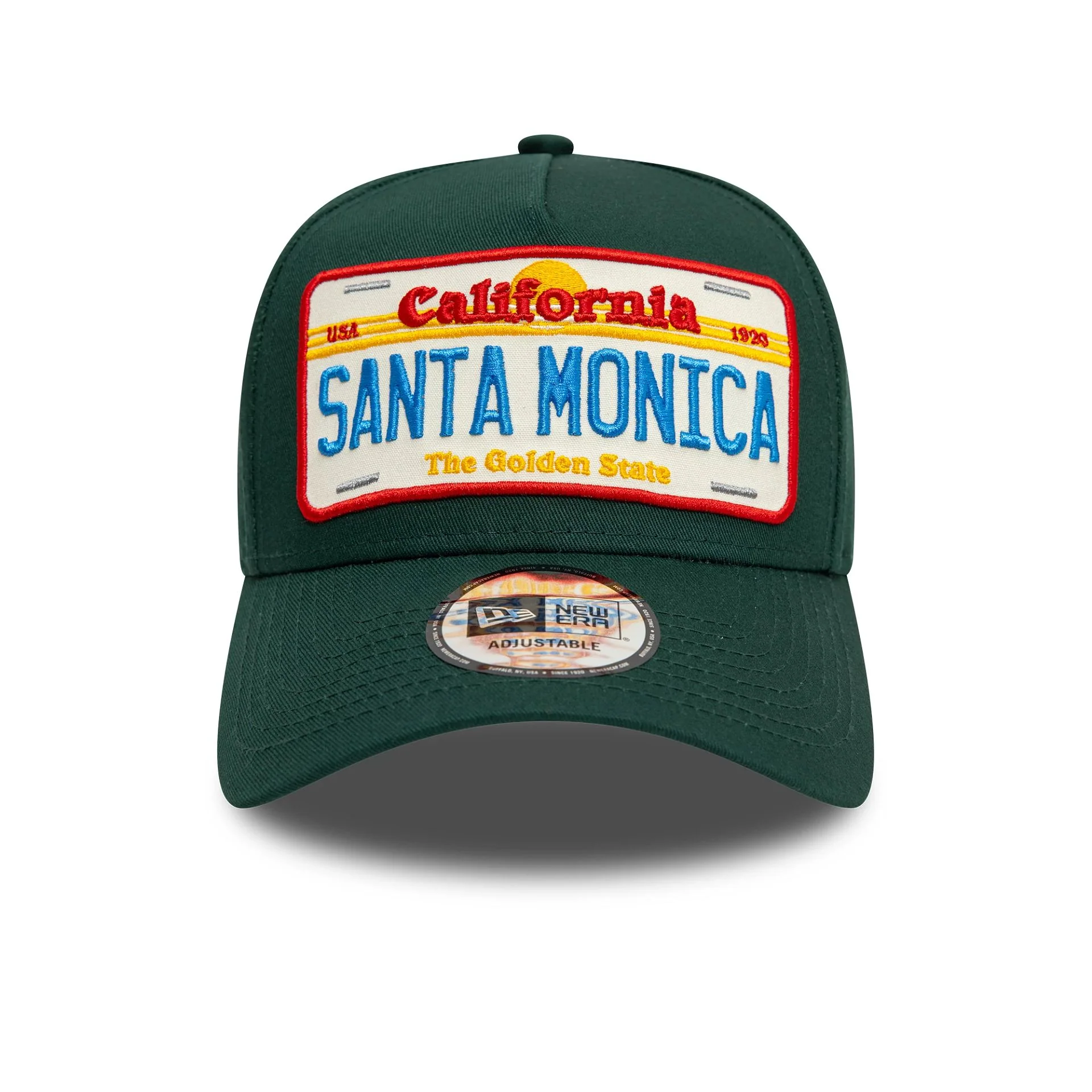 New Era Santa Monica License Plate Dark Green 9FORTY A-Frame Adjustable Cap - Image 2