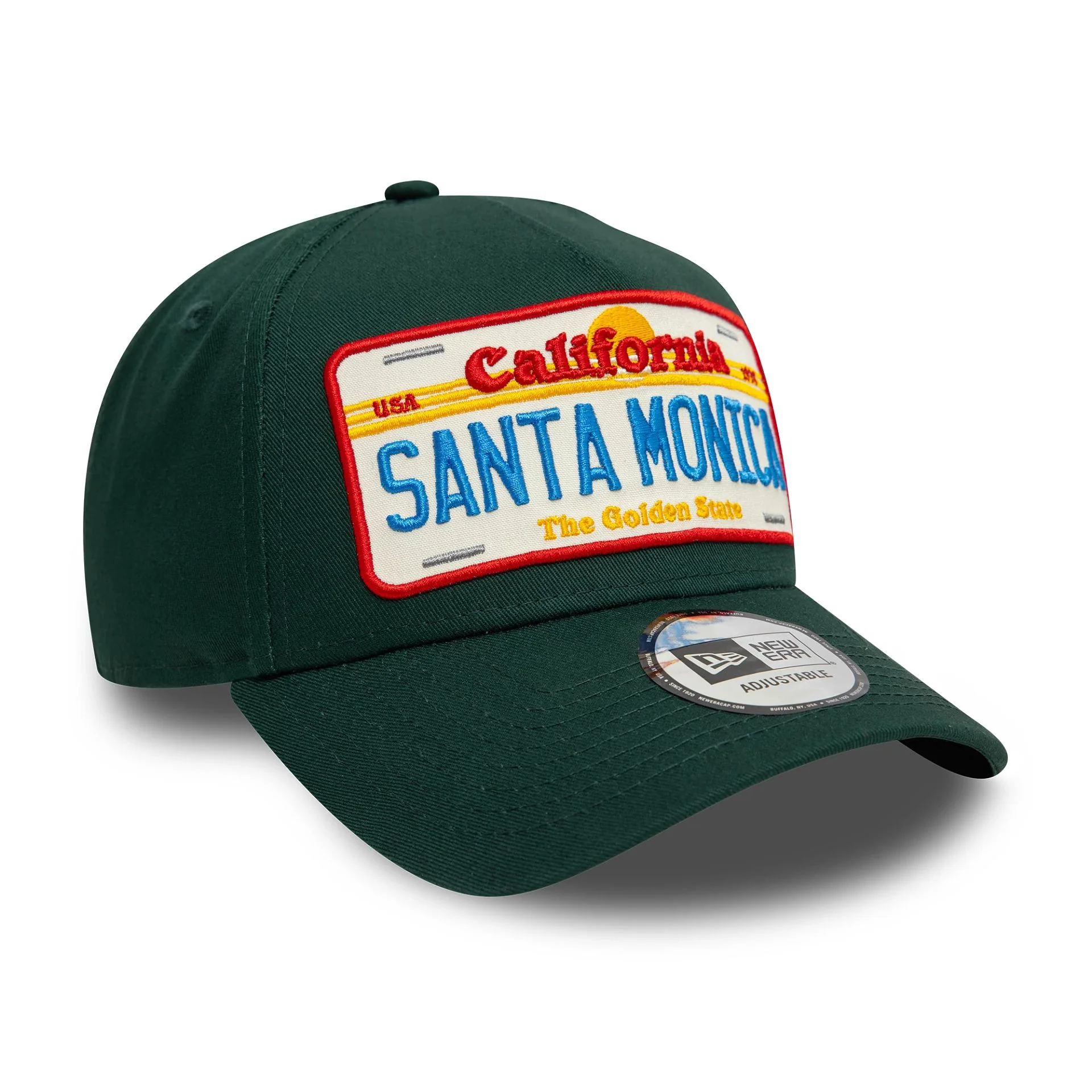 New Era Santa Monica License Plate Dark Green 9FORTY A-Frame Adjustable Cap - Image 3