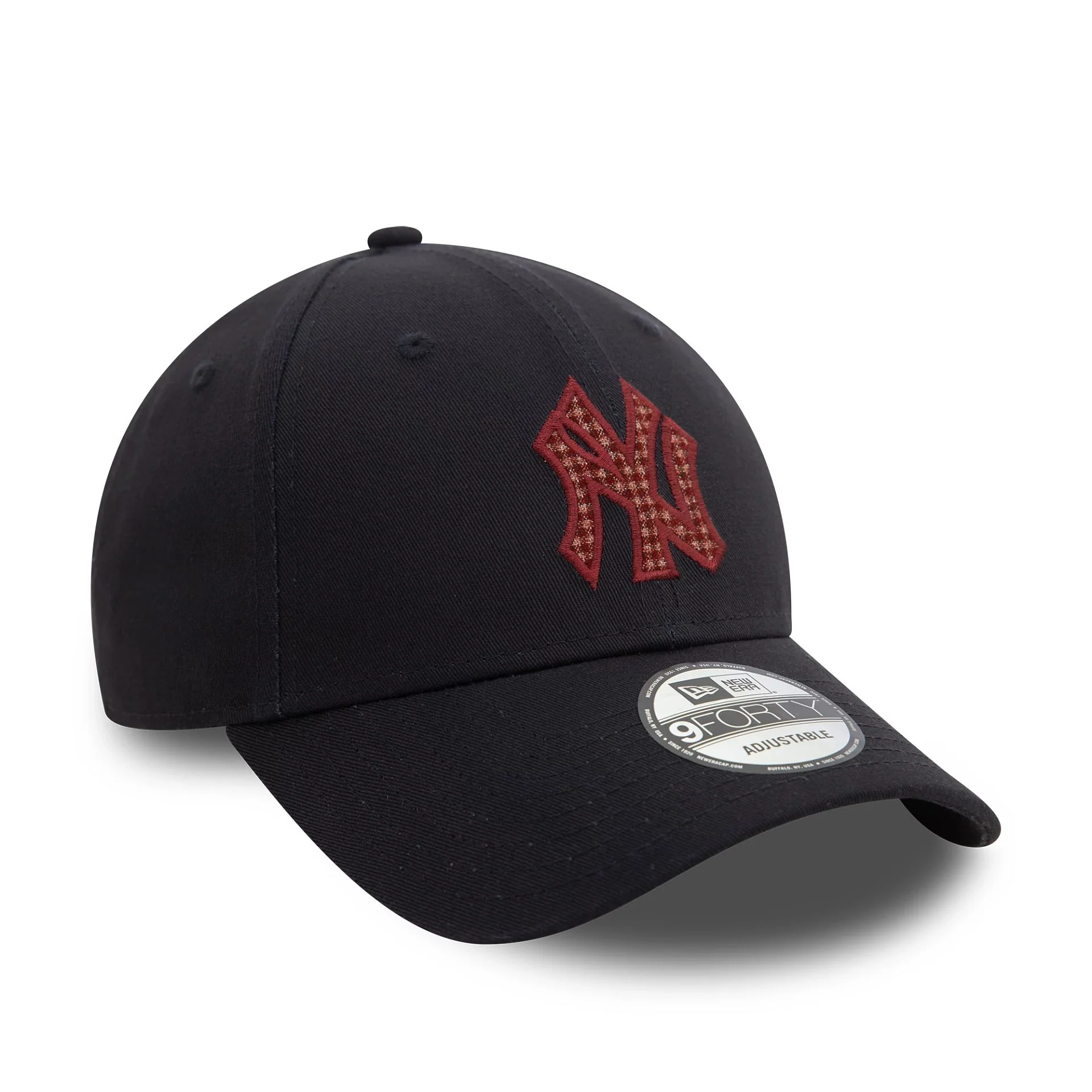 New York Yankees Check Infill Navy 9FORTY Adjustable Cap - Image 3
