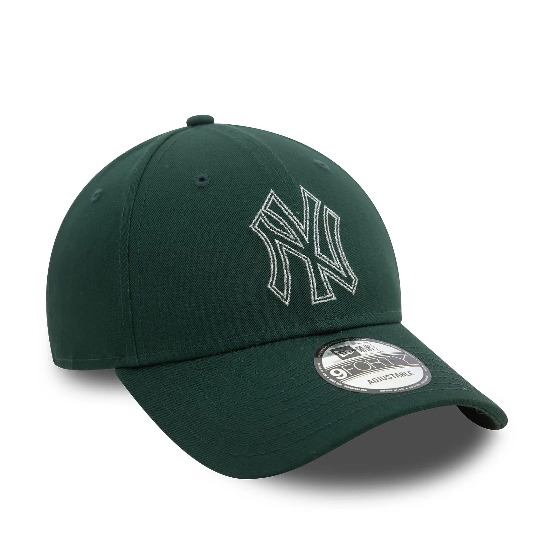 New York Yankees Metallic Outline Dark Green 9FORTY Cap - Image 4