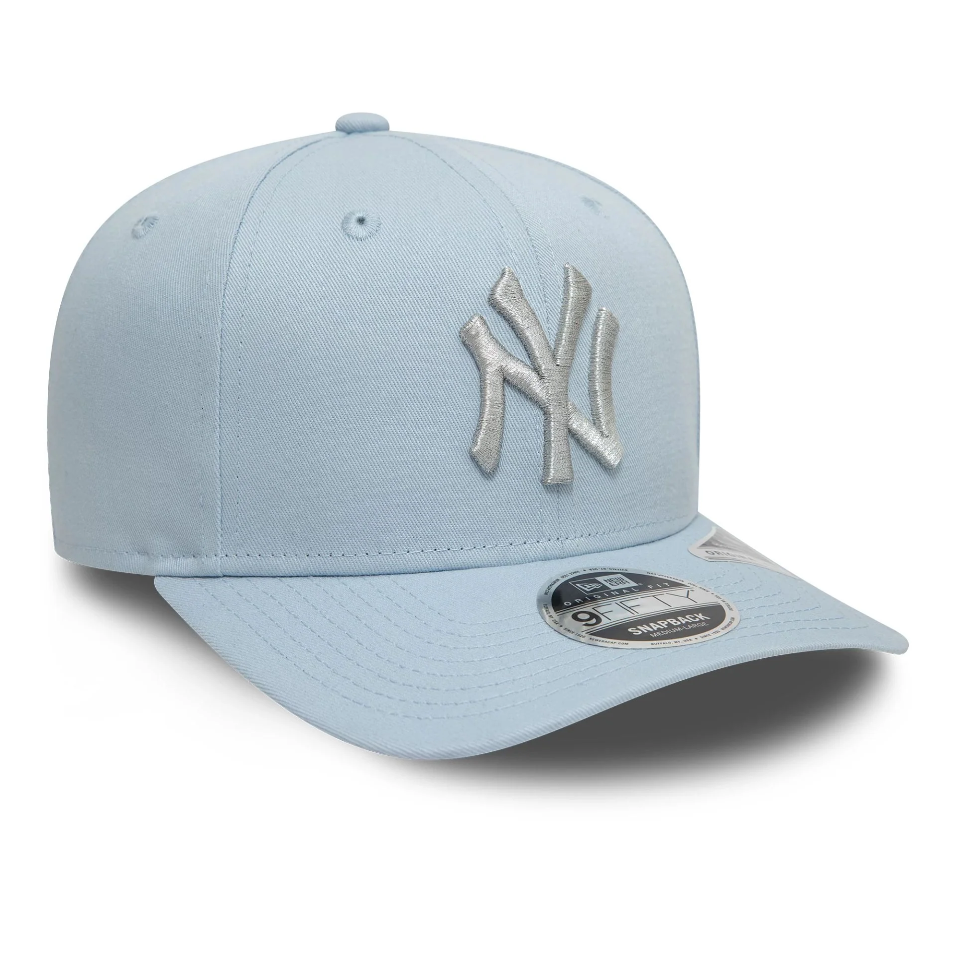 New York Yankees Metallic Pastel Blue 9FIFTY Original Fit Snapback Adjustable Cap - Image 3