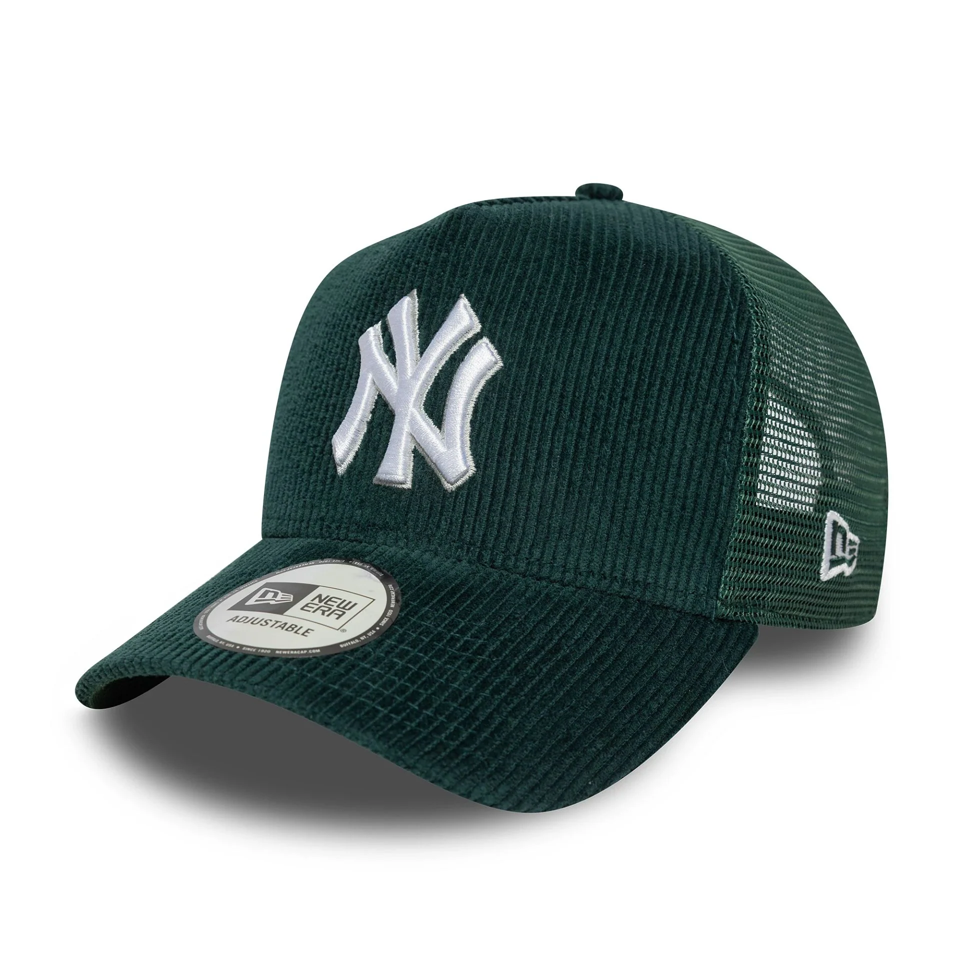 New York Yankees MLB Cord Dark Green 9FORTY A-Frame Trucker Adjustable Cap - Image 5