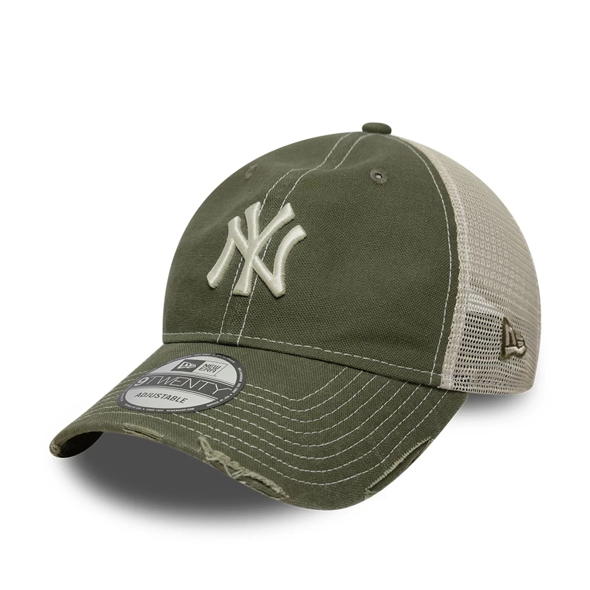 New York Yankees MLB Cotton Canvas Green 9TWENTY Trucker Adjustable Cap - Image 4