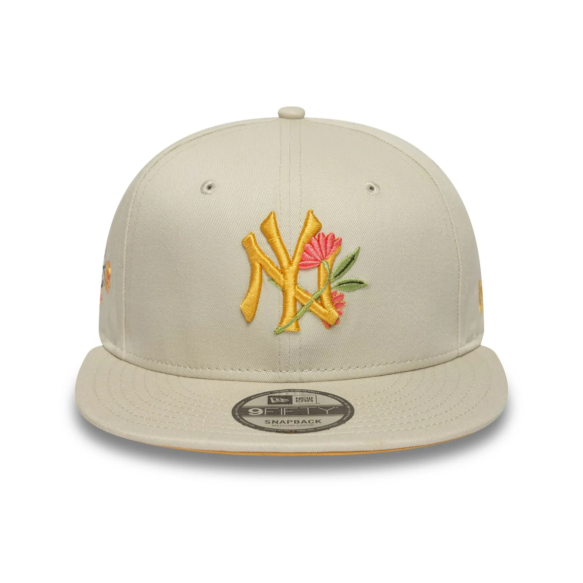 New York Yankees MLB Floral Cream 9FIFTY Snapback Adjustable Cap - Image 3