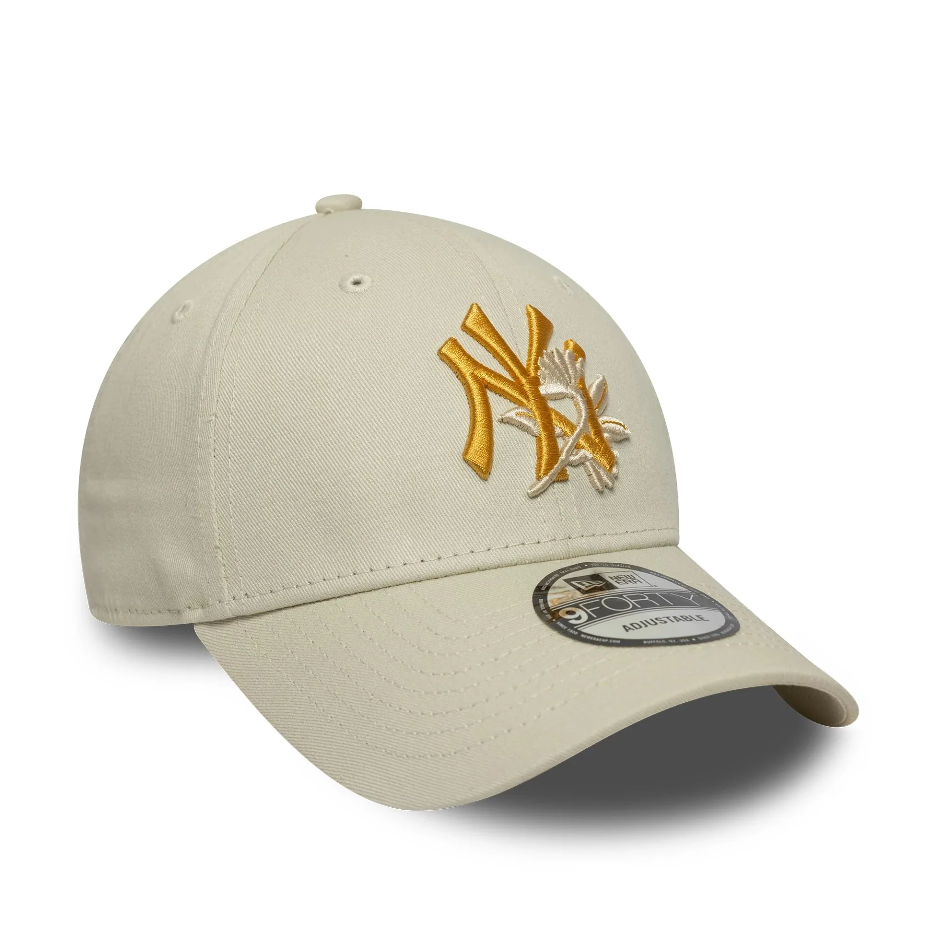 New York Yankees MLB Floral Icon Cream 9FORTY Adjustable Cap - Image 3
