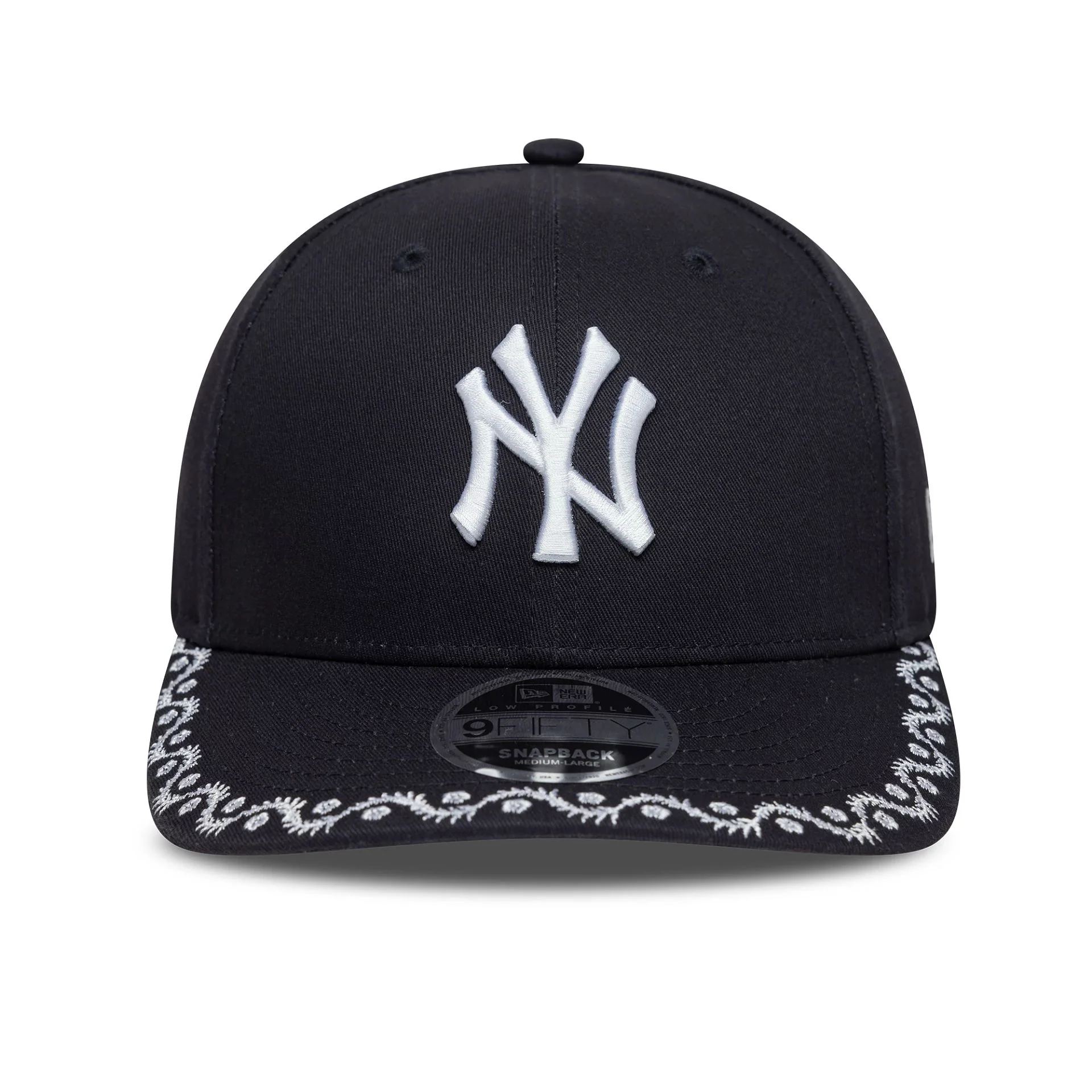 New York Yankees MLB Floral Navy Low Profile 9FIFTY Snapback Adjustable Cap - Image 2