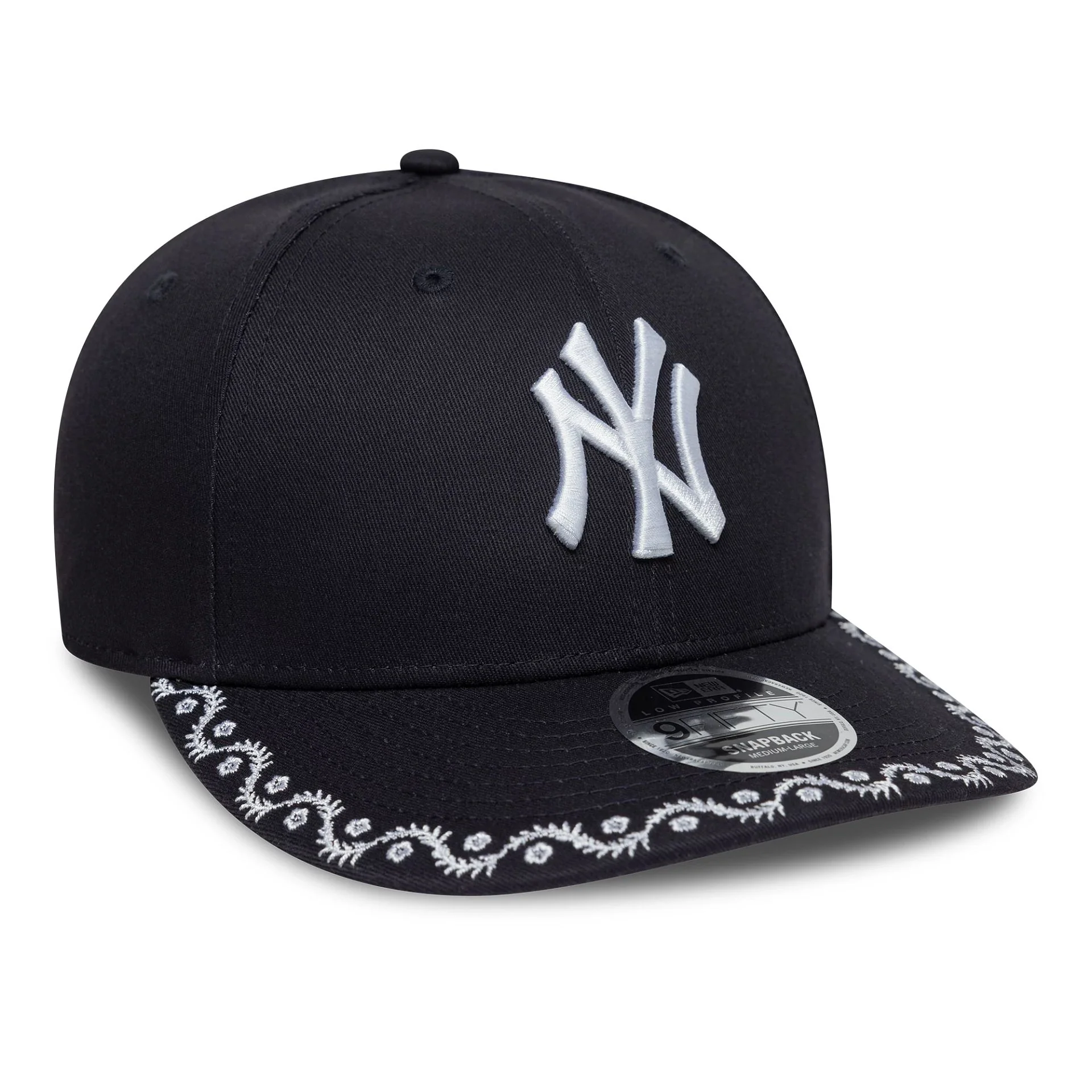 New York Yankees MLB Floral Navy Low Profile 9FIFTY Snapback Adjustable Cap - Image 3