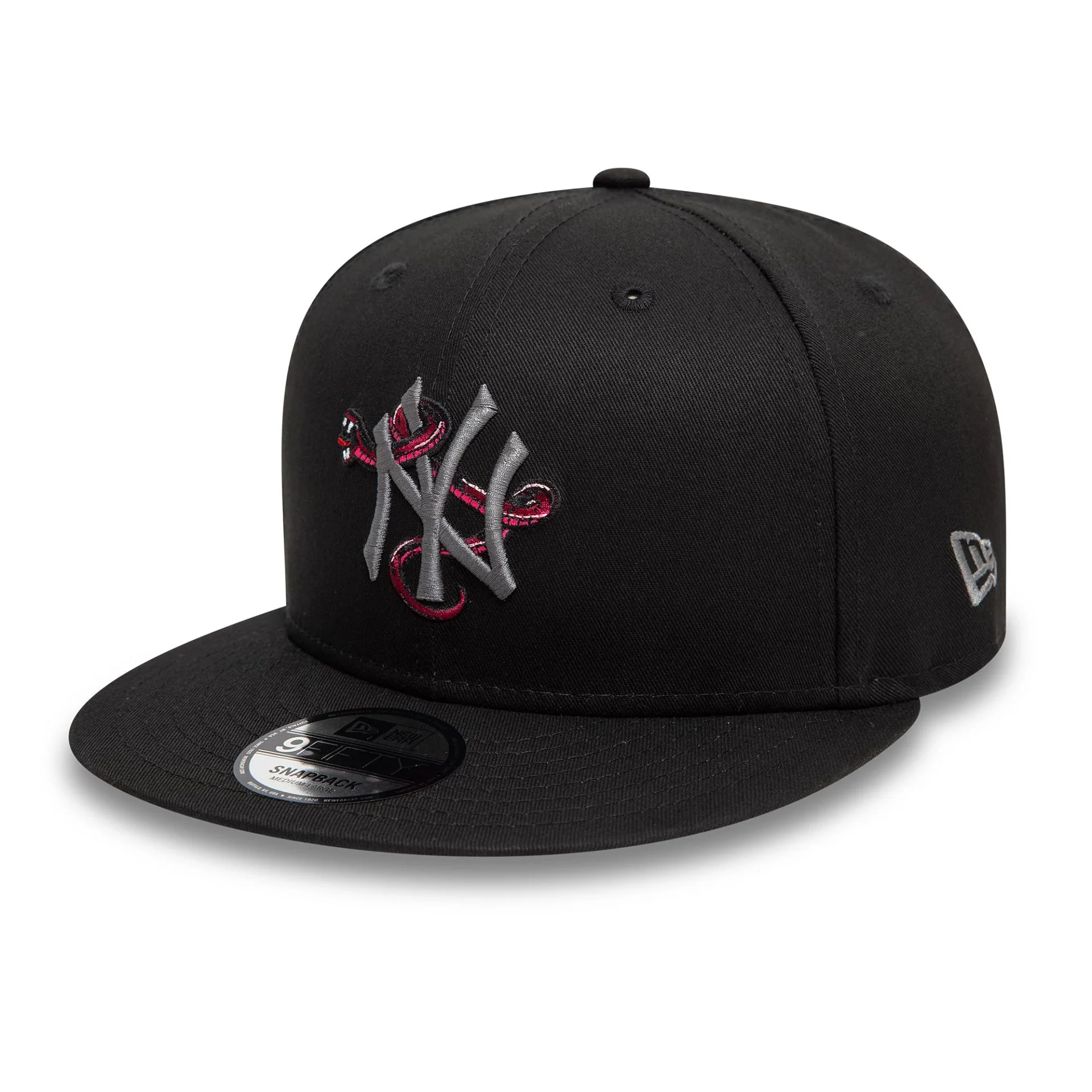 New York Yankees MLB Icon Black 9FIFTY Snapback Adjustable Cap - Image 3