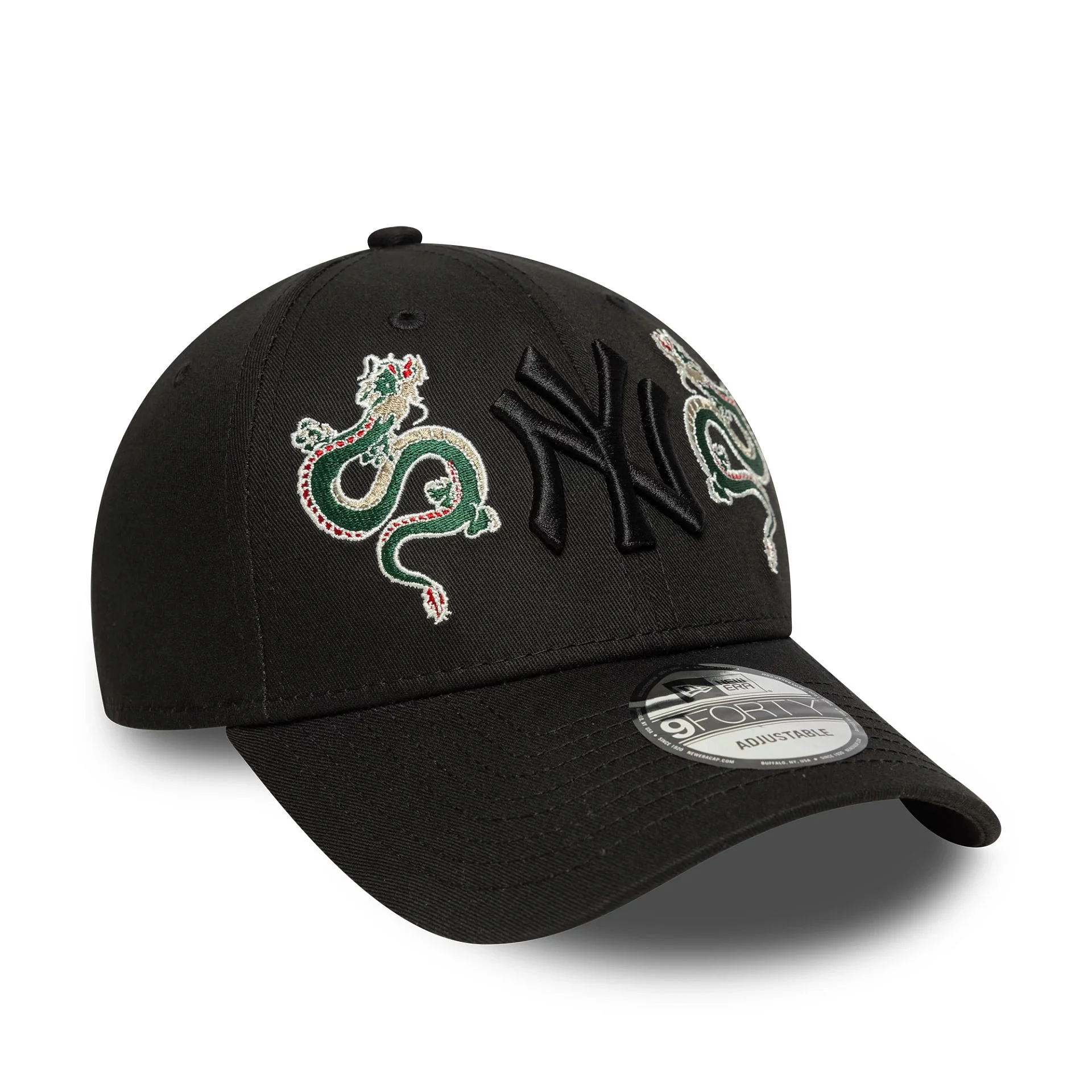 New York Yankees MLB Icon Black 9FORTY Adjustable Cap - Image 2