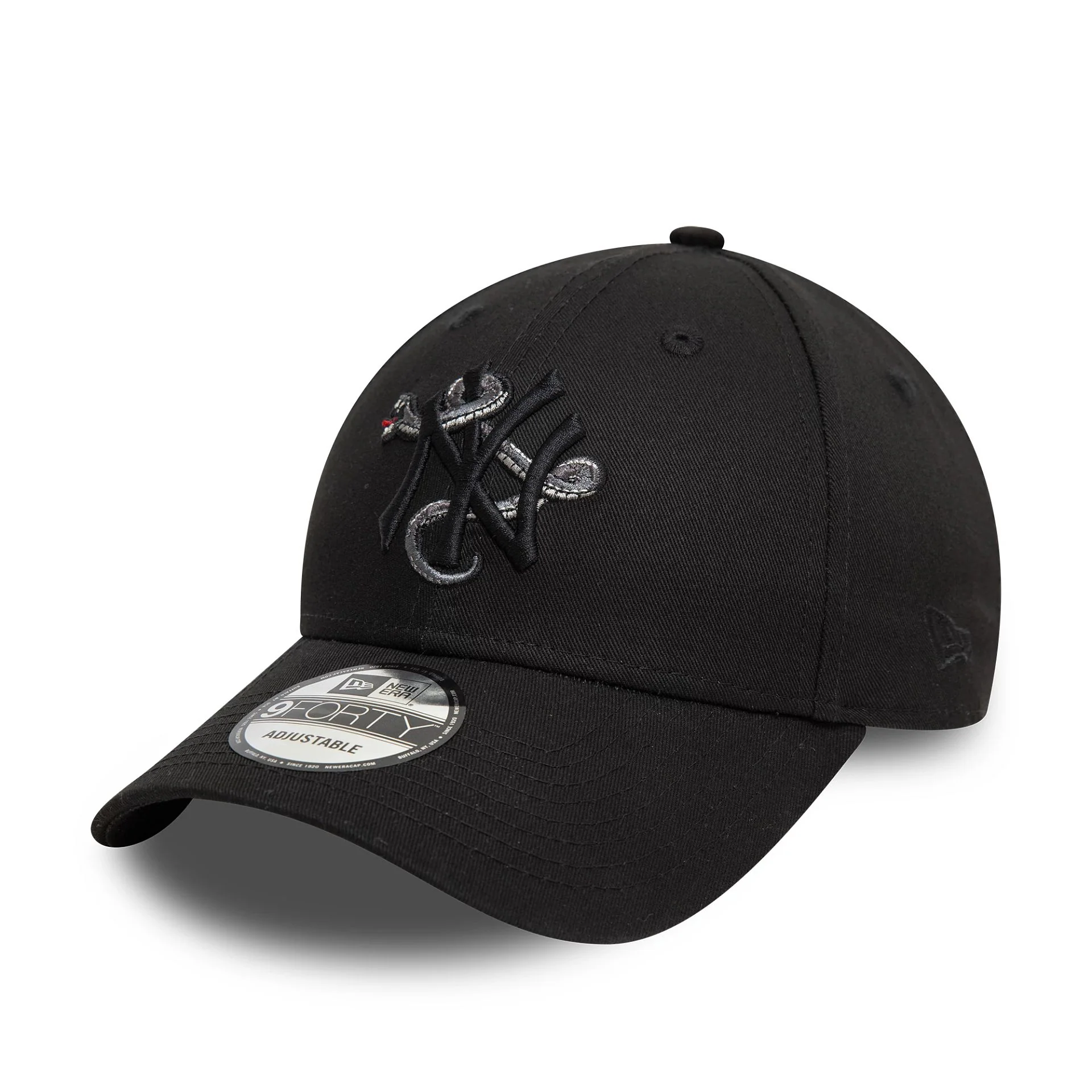 New York Yankees MLB Icon Black 9FORTY Adjustable Cap - Image 3