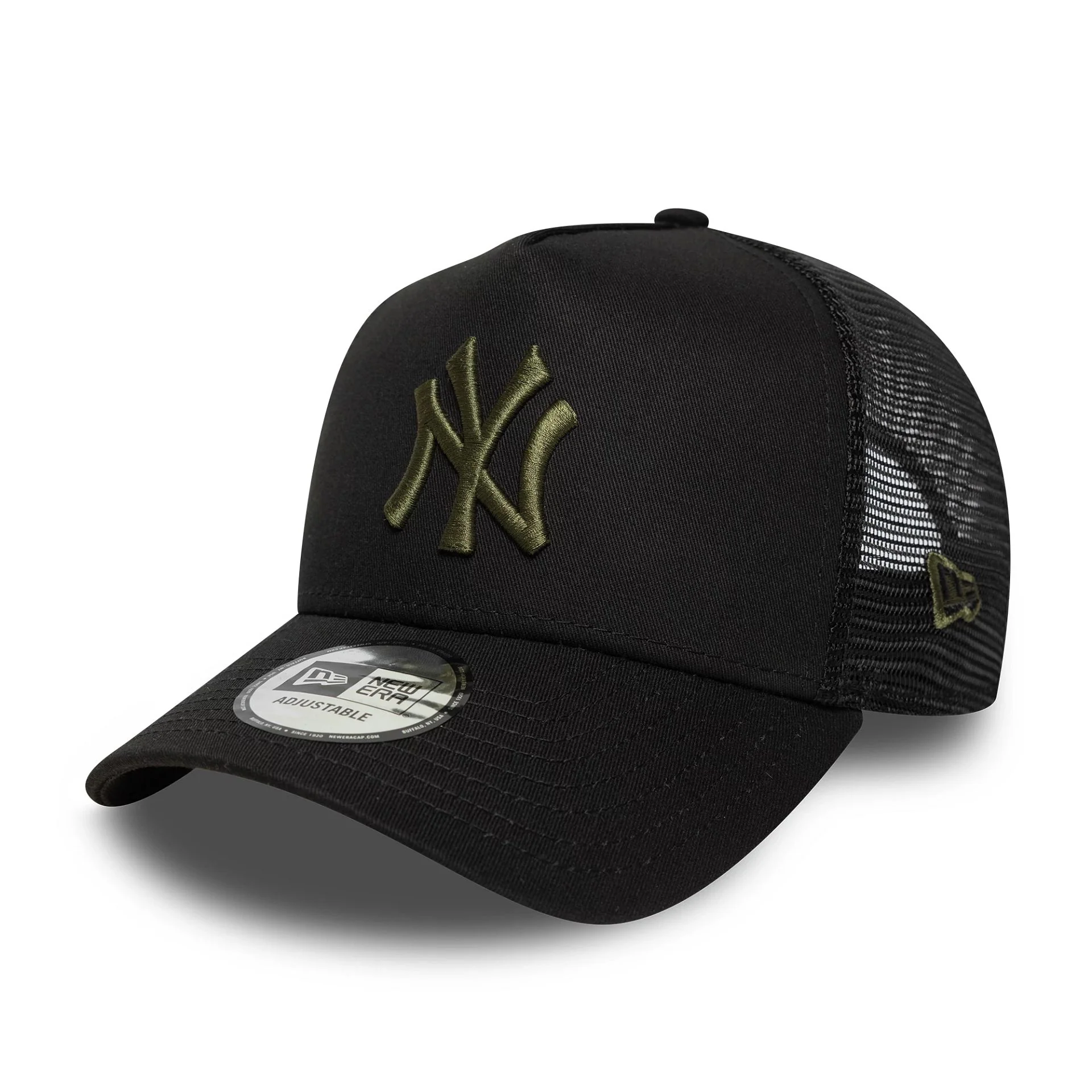 New York Yankees MLB League Essential Black 9FORTY A-Frame Trucker Adjustable Cap - Image 5
