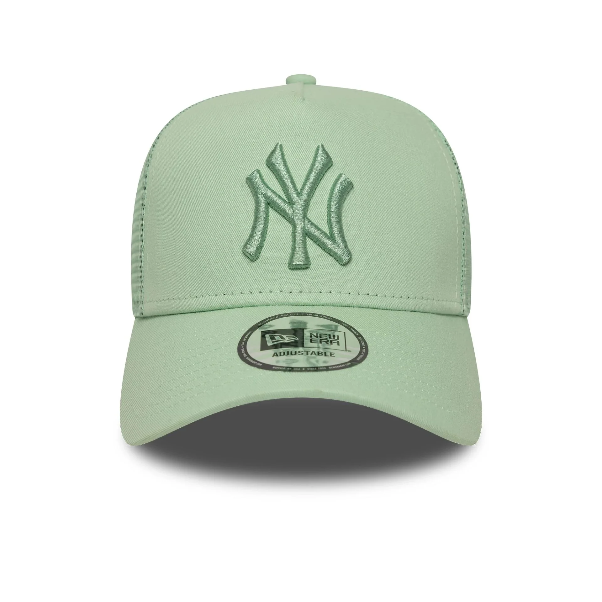 New York Yankees MLB League Essential Pastel Green 9FORTY A-Frame Trucker Adjustable Cap - Image 2