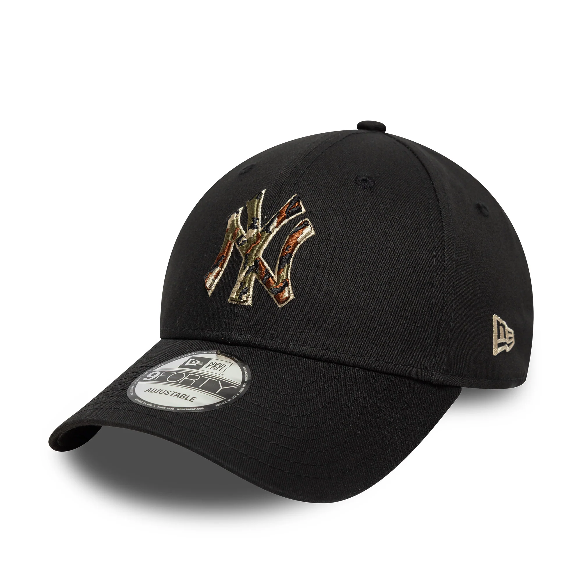 New York Yankees MLB Outline Camo Black 9FORTY Cap - Image 5