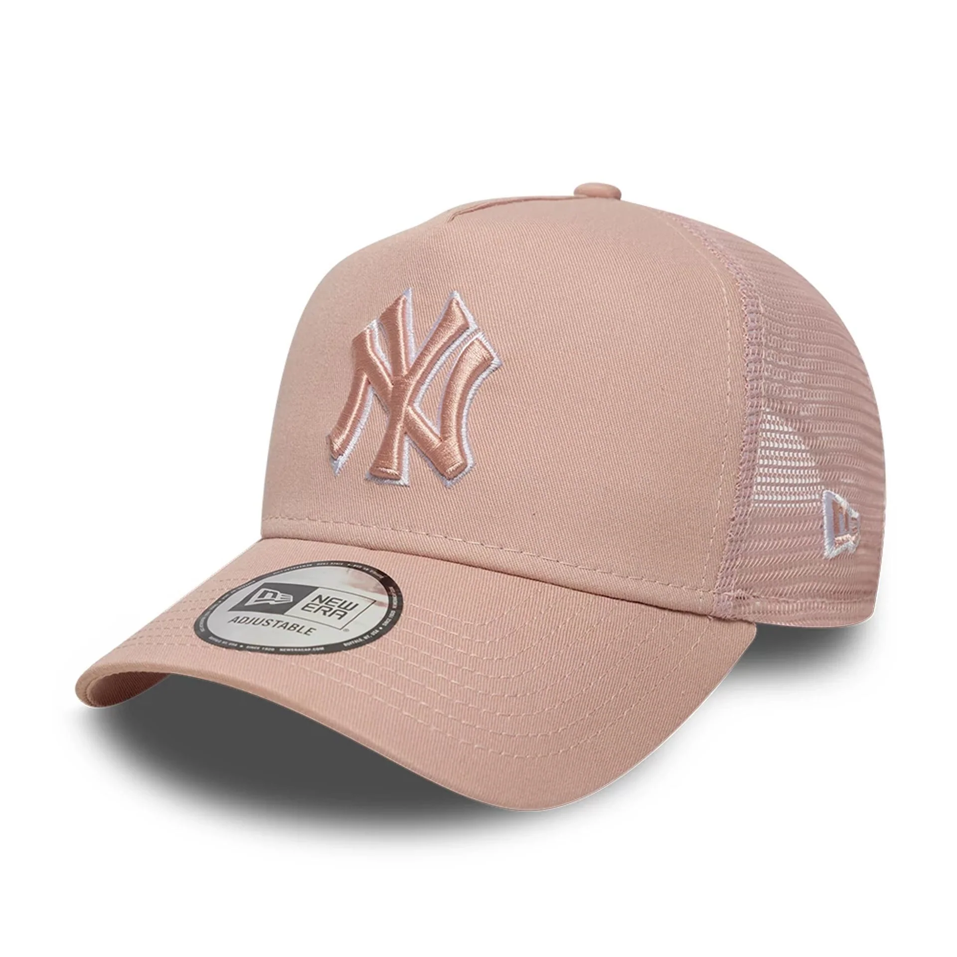 New York Yankees MLB Outline Pastel Pink 9FORTY E-Frame Trucker Adjustable Cap - Image 4
