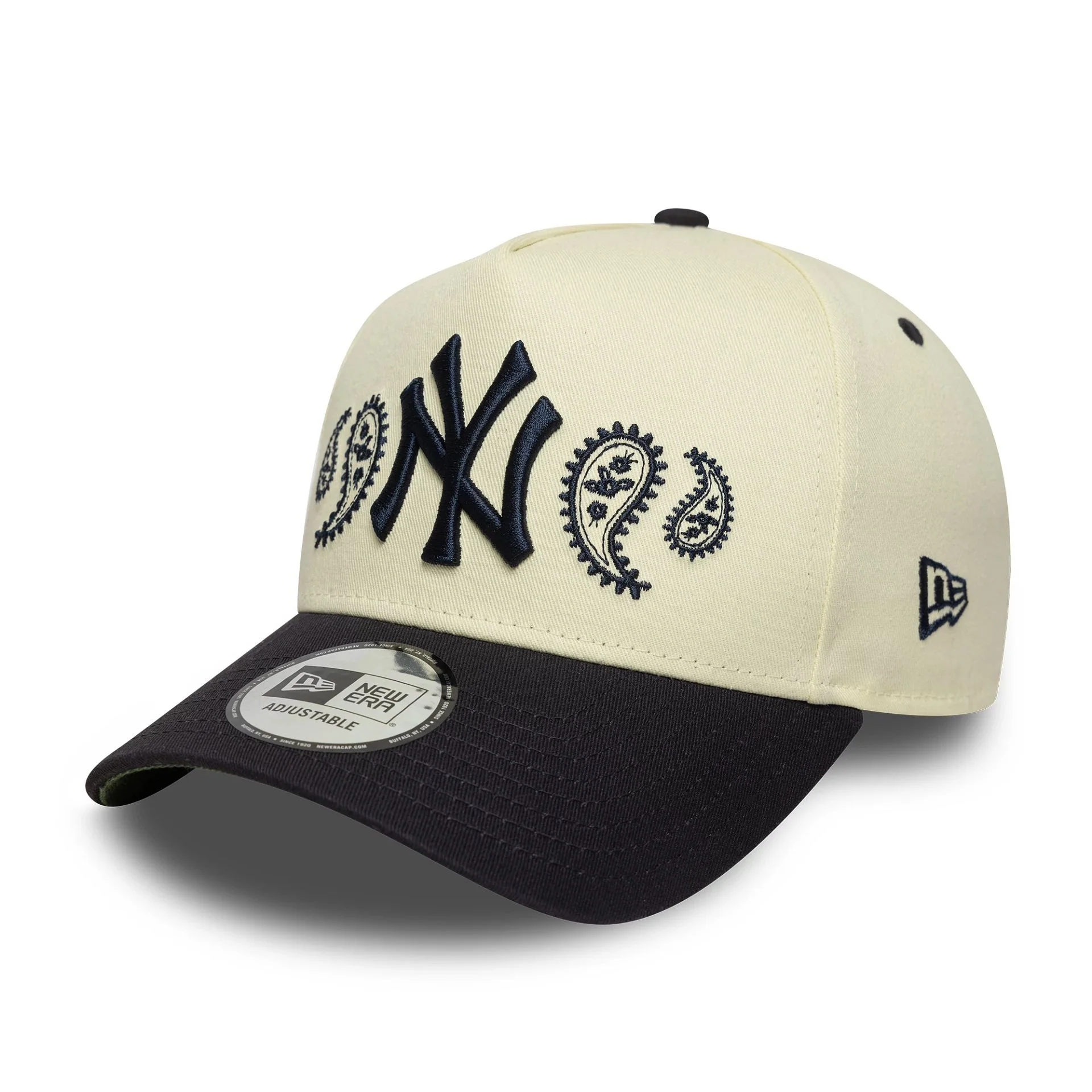 New York Yankees MLB Paisley White 9FORTY E-Frame Adjustable Cap - Image 5