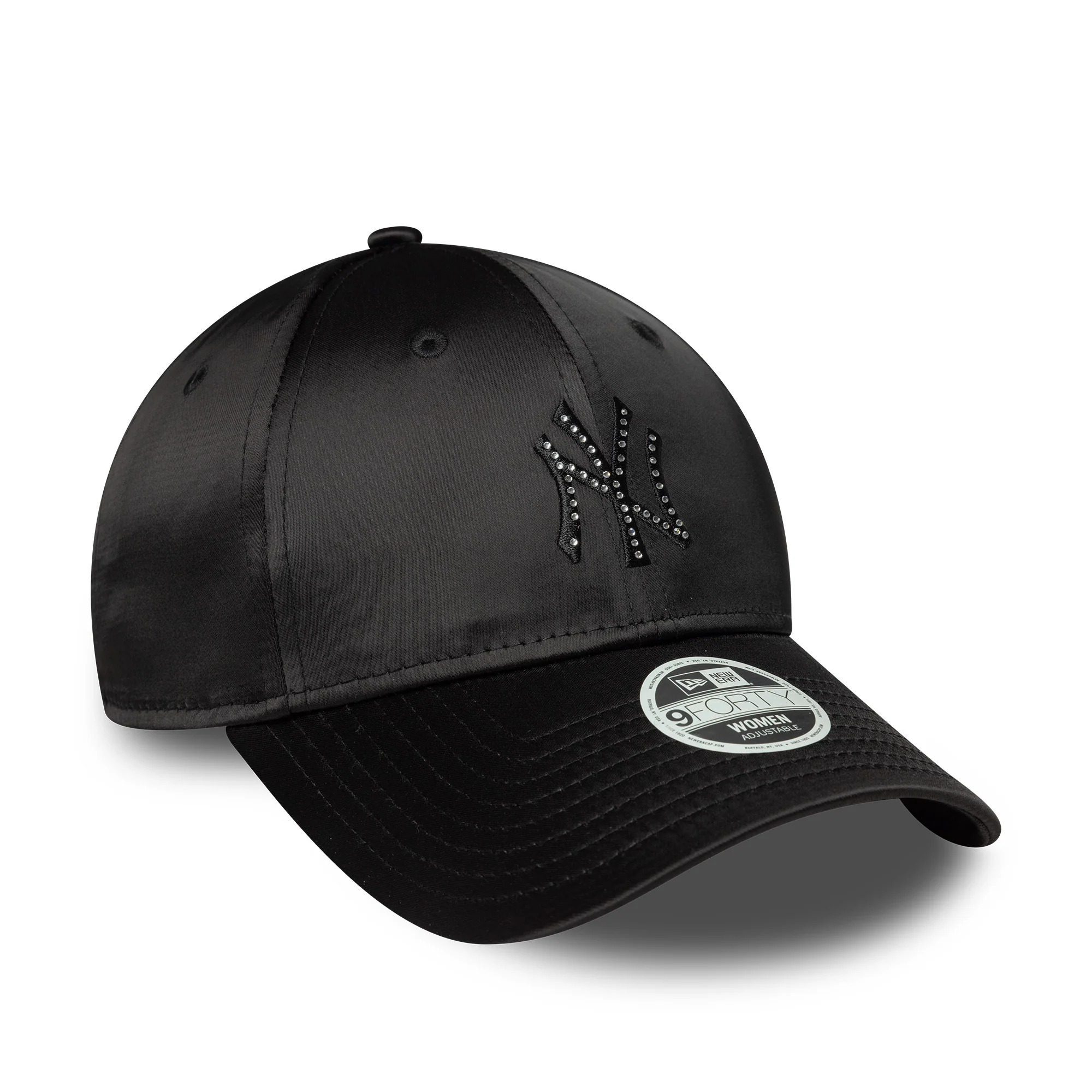 New York Yankees MLB Satin Rhinestone Black 9FORTY Adjustable Cap - Image 3