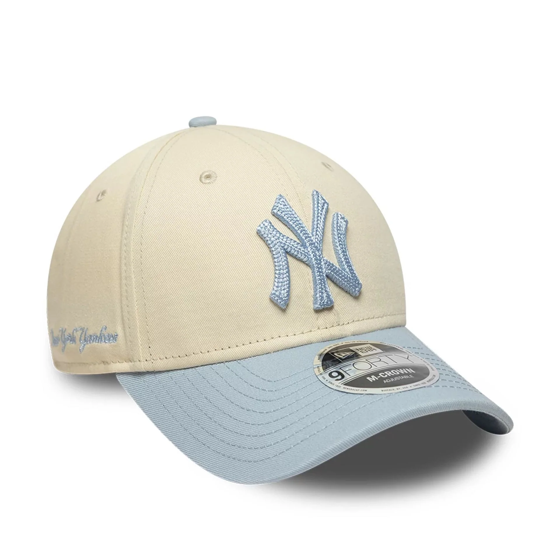 New York Yankees MLB Side Script Cream 9FORTY M-Crown Adjustable Cap - Image 2