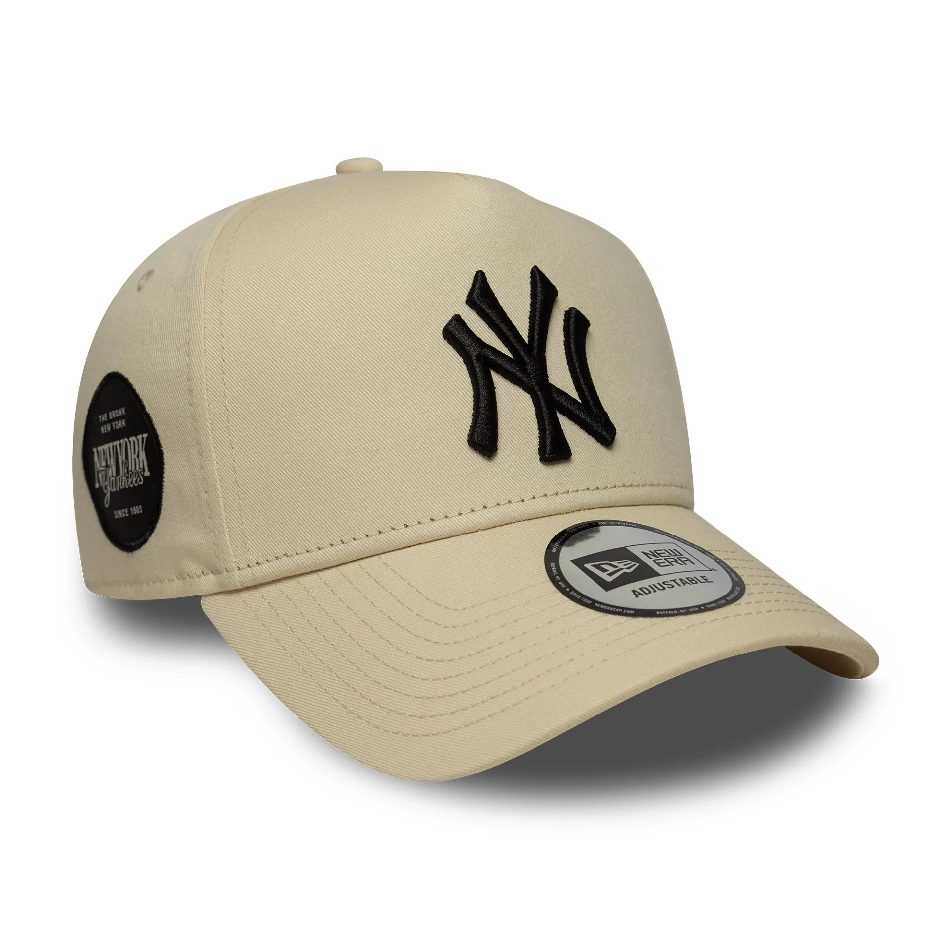 New York Yankees MLB Sidepatch Light Beige 9FORTY E-Frame Adjustable Cap - Image 2