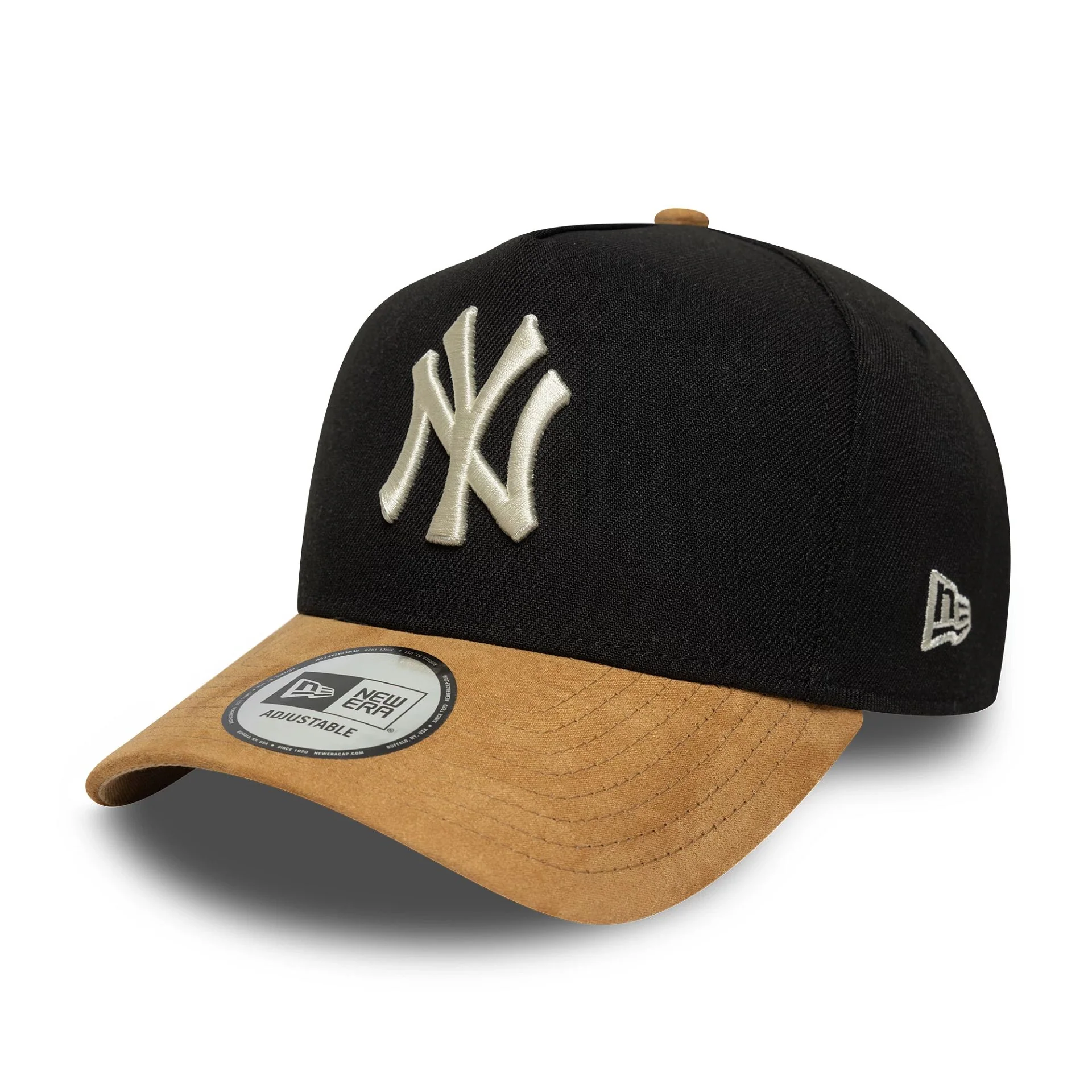 New York Yankees MLB Suede Visor Black 9FORTY E-Frame Adjustable Cap - Image 5