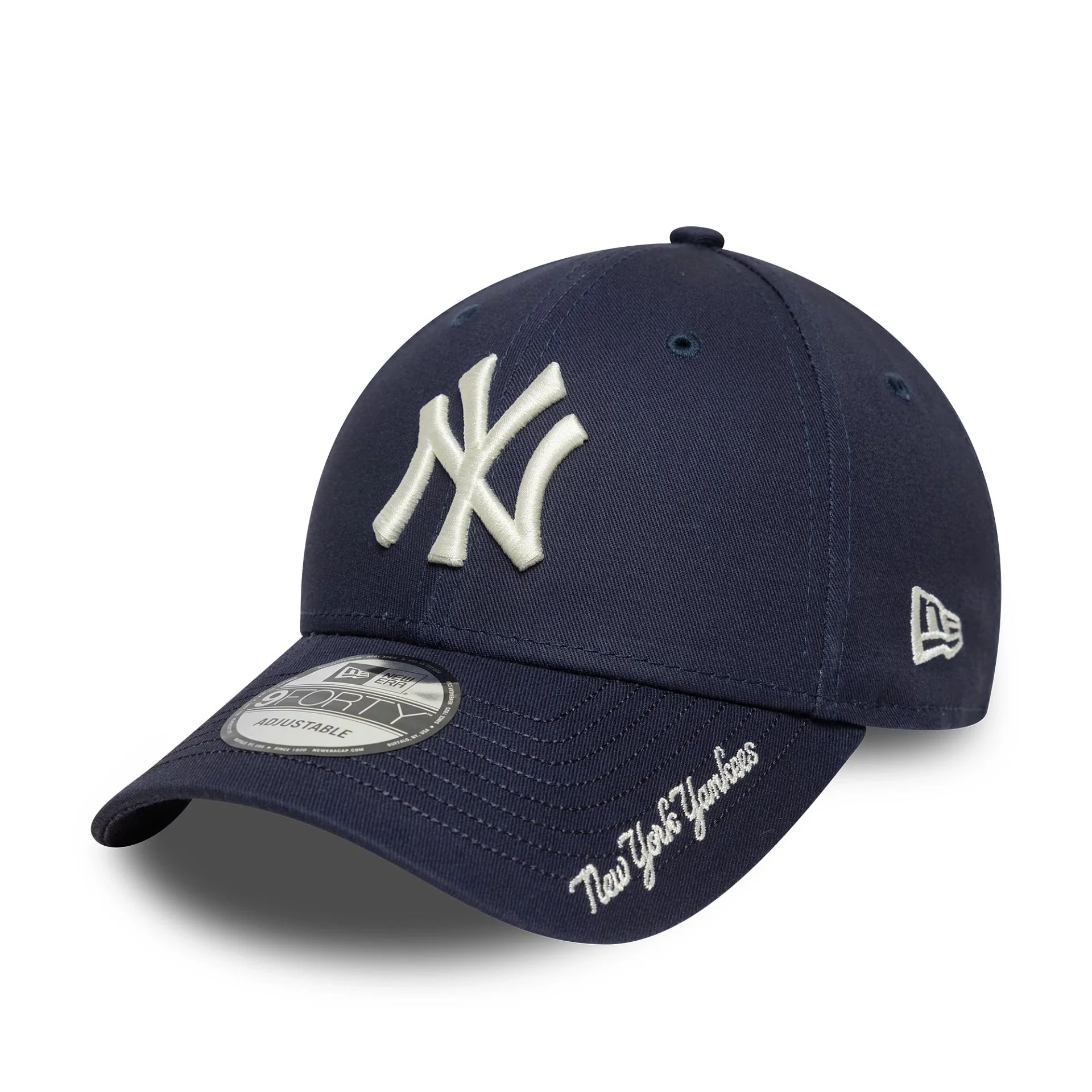 New York Yankees MLB Visor Script Navy 9FORTY Adjustable Cap - Image 5