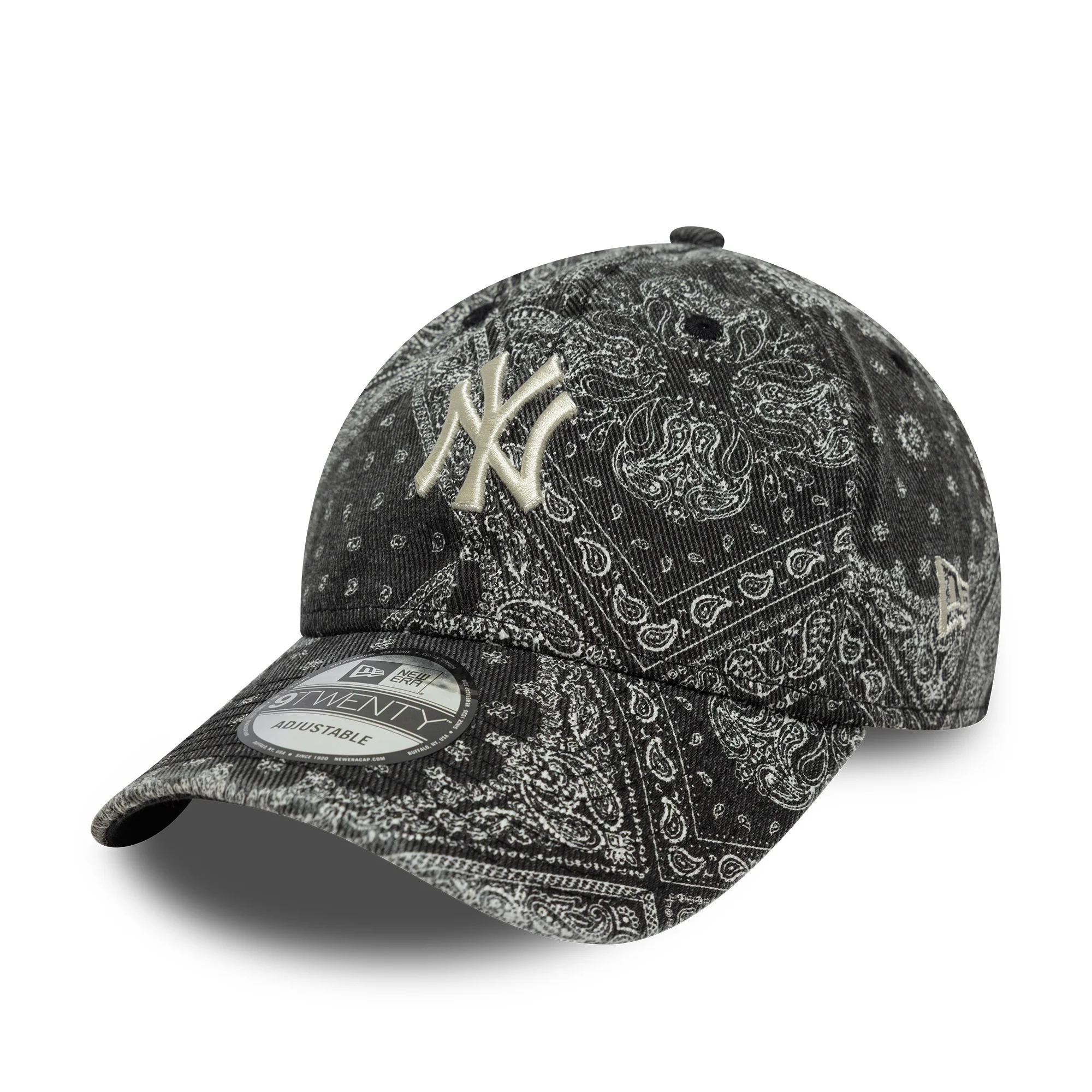 New York Yankees MLB Washed Paisley Black 9TWENTY Cap - Image 5