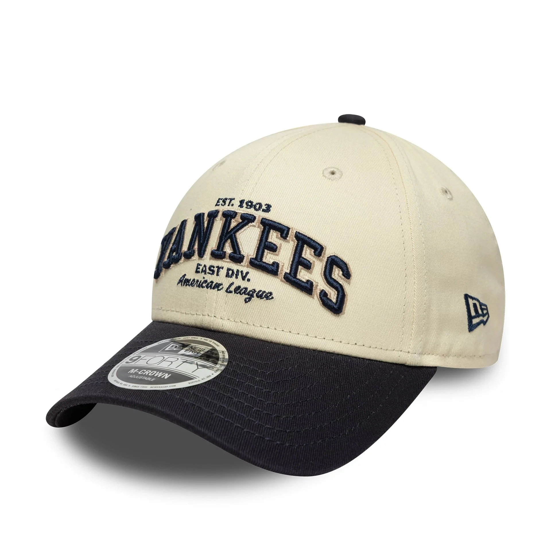 New York Yankees MLB Wordmark Navy 9FORTY M-Crown Cap - Image 4