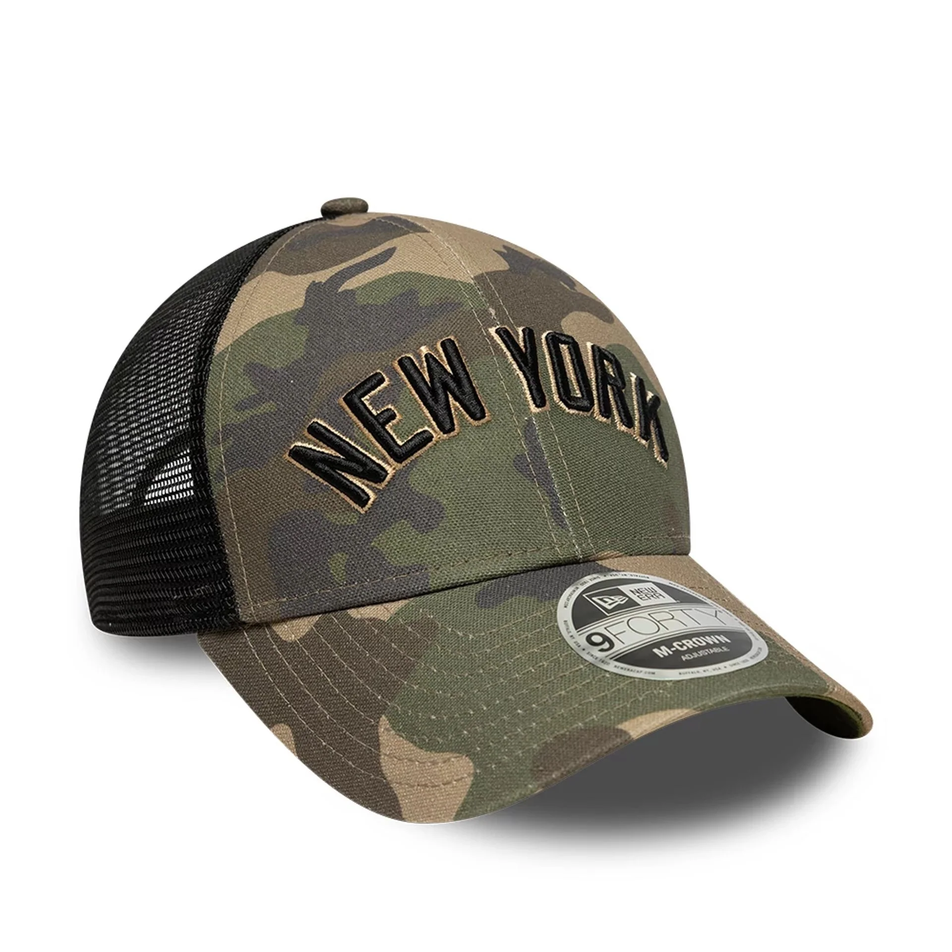 New York Yankees MLB Wordmark Woodland Camo 9FORTY M-Crown Adjustable Cap - Image 2