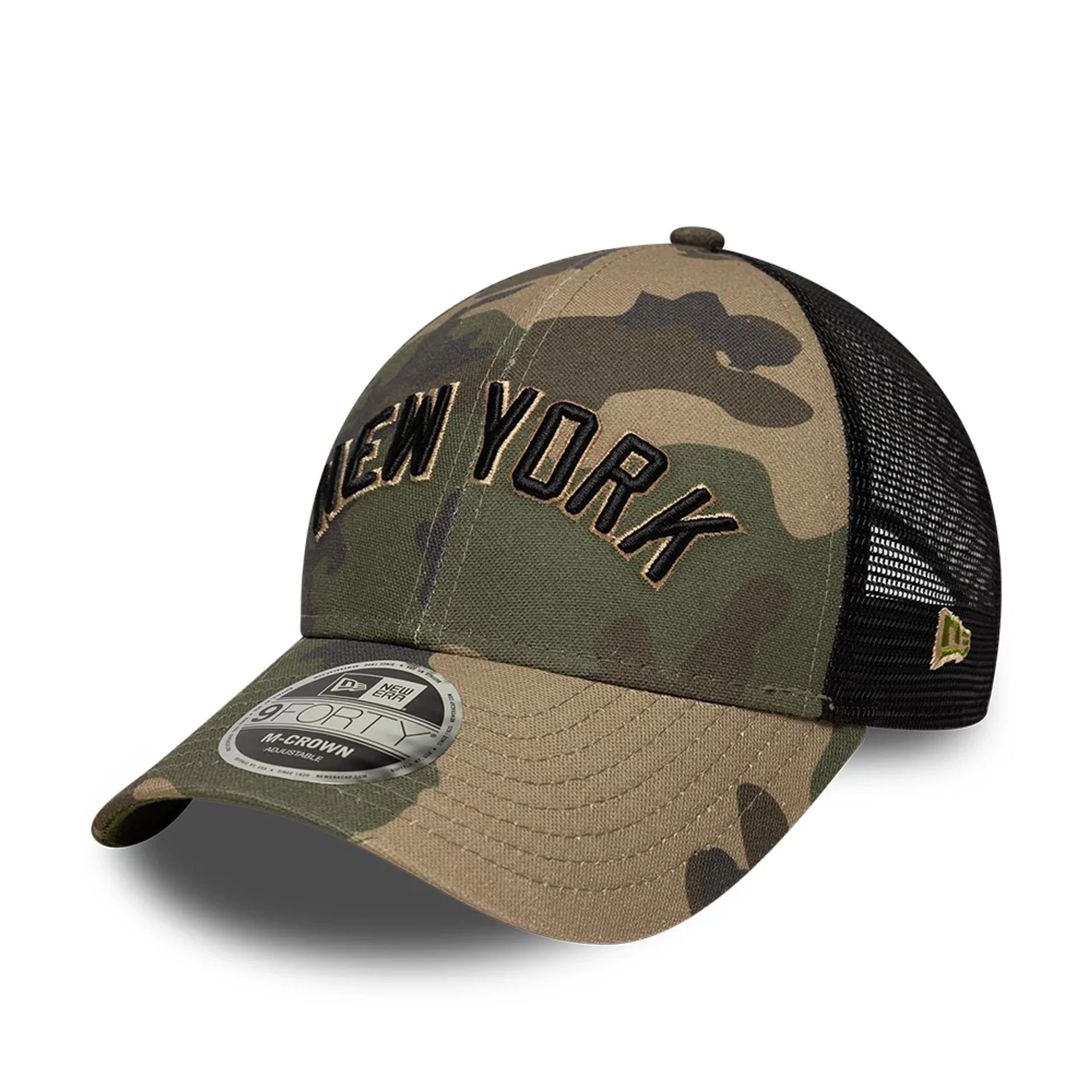 New York Yankees MLB Wordmark Woodland Camo 9FORTY M-Crown Adjustable Cap - Image 4
