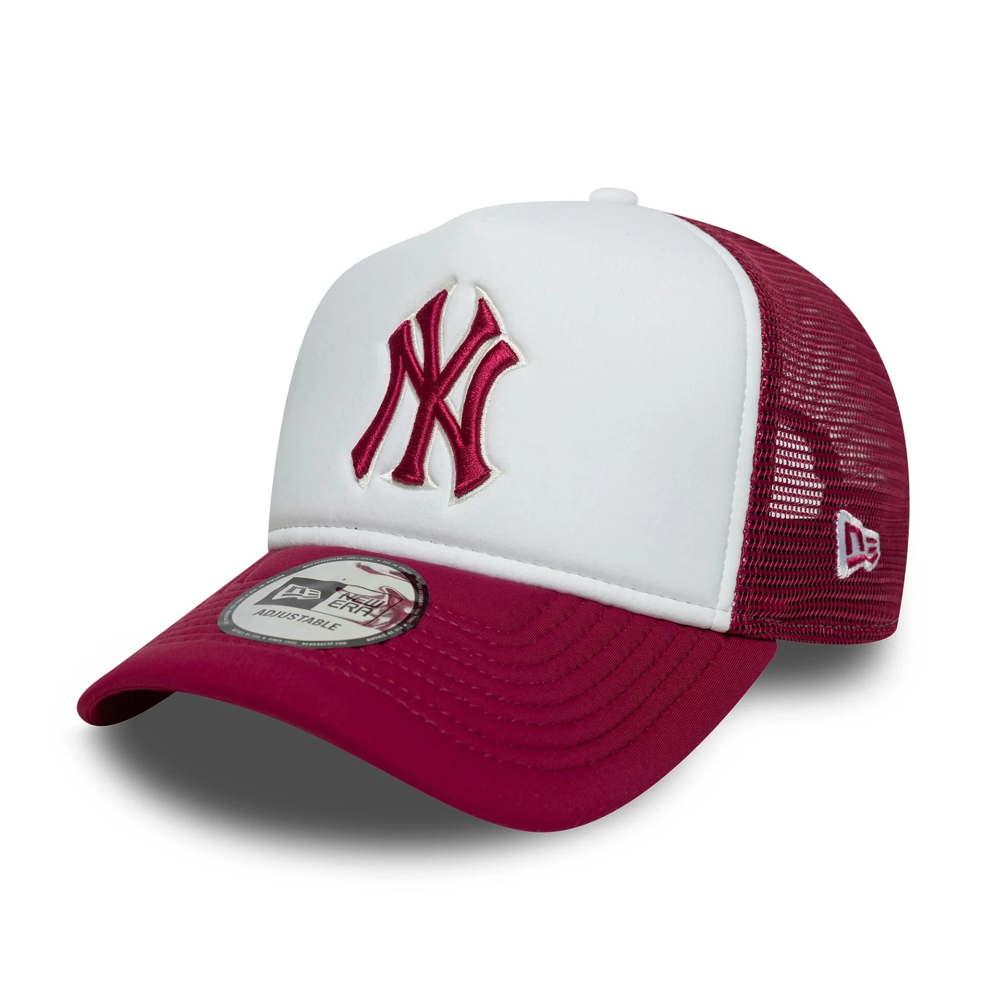 New York Yankees MLB World Series Dark Red 9FORTY E-Frame Trucker Adjustable Cap - Image 3