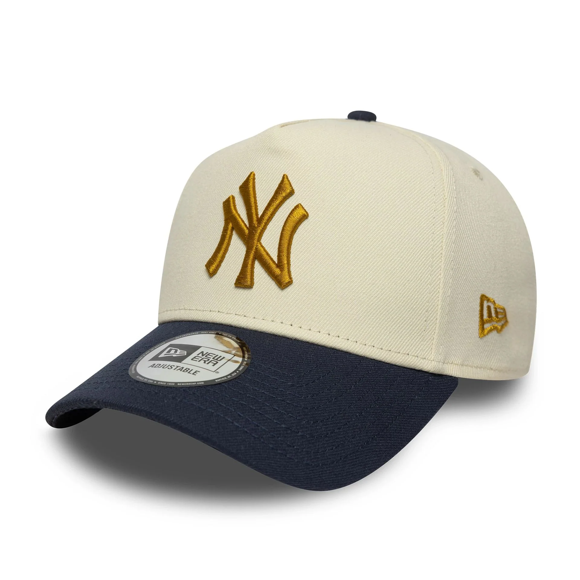 New York Yankees MLB World Series Patch Cream 9FORTY E-Frame Adjustable Cap - Image 5