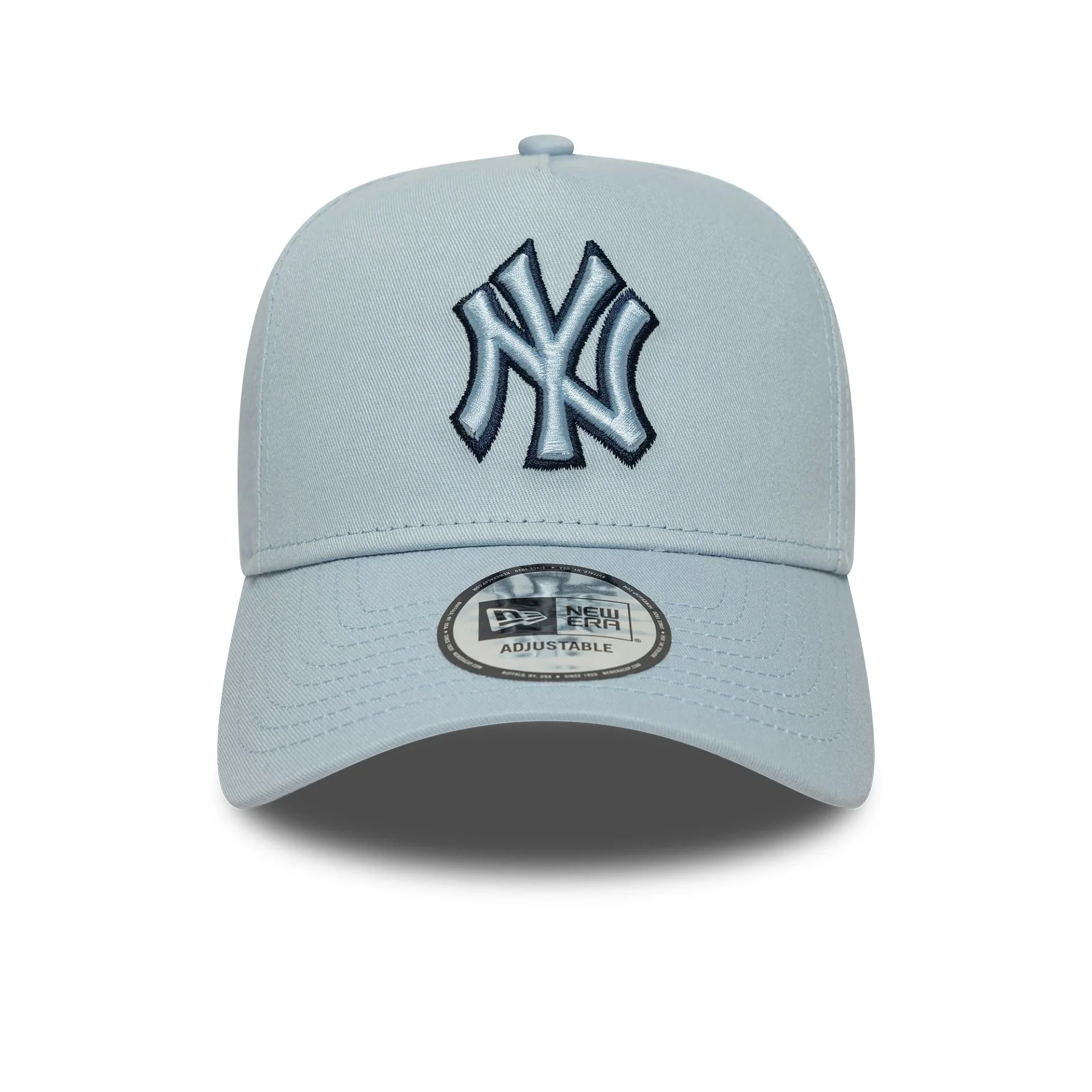 New York Yankees Team Outline Pastel Blue 9FORTY E-Frame Adjustable Cap - Image 2