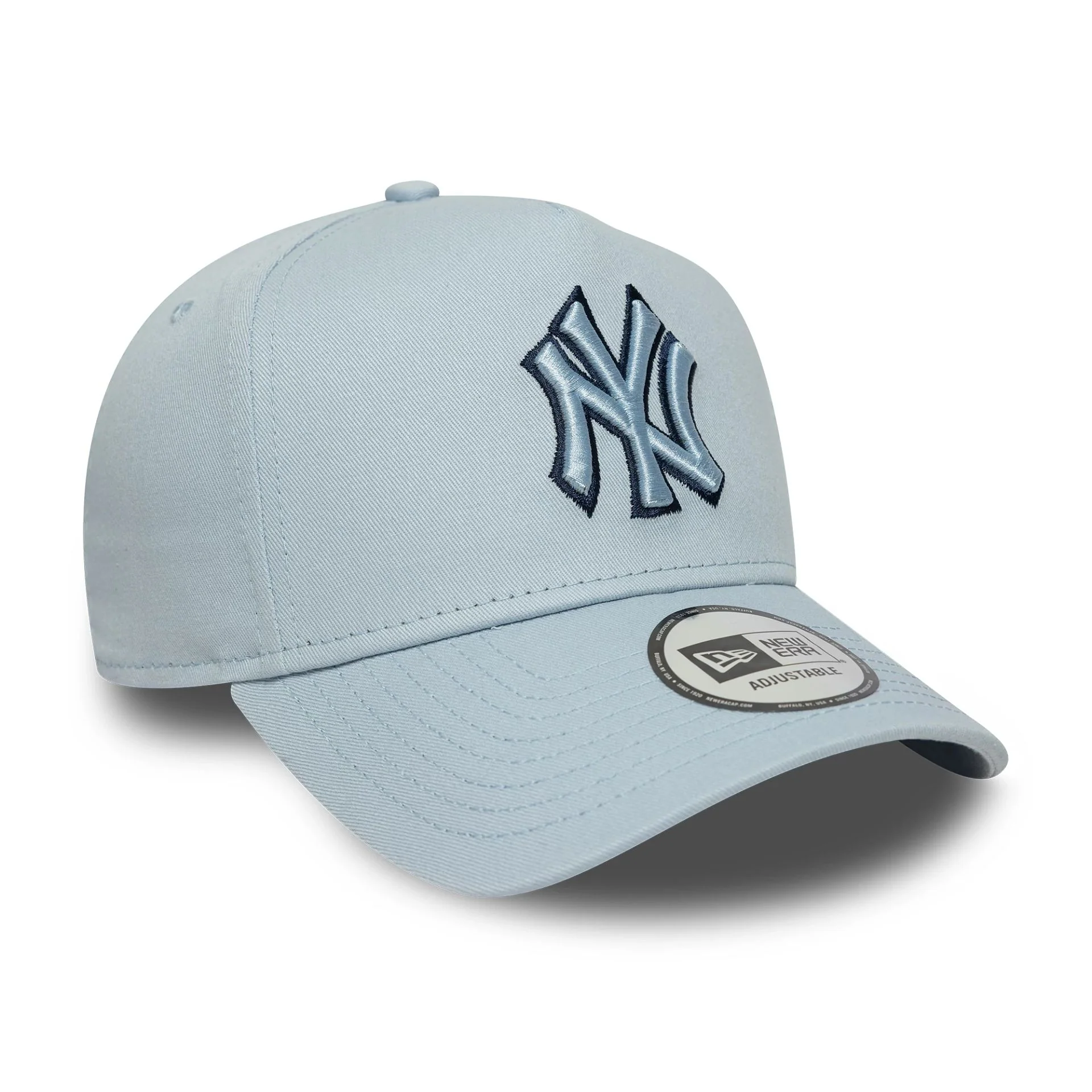 New York Yankees Team Outline Pastel Blue 9FORTY E-Frame Adjustable Cap - Image 3
