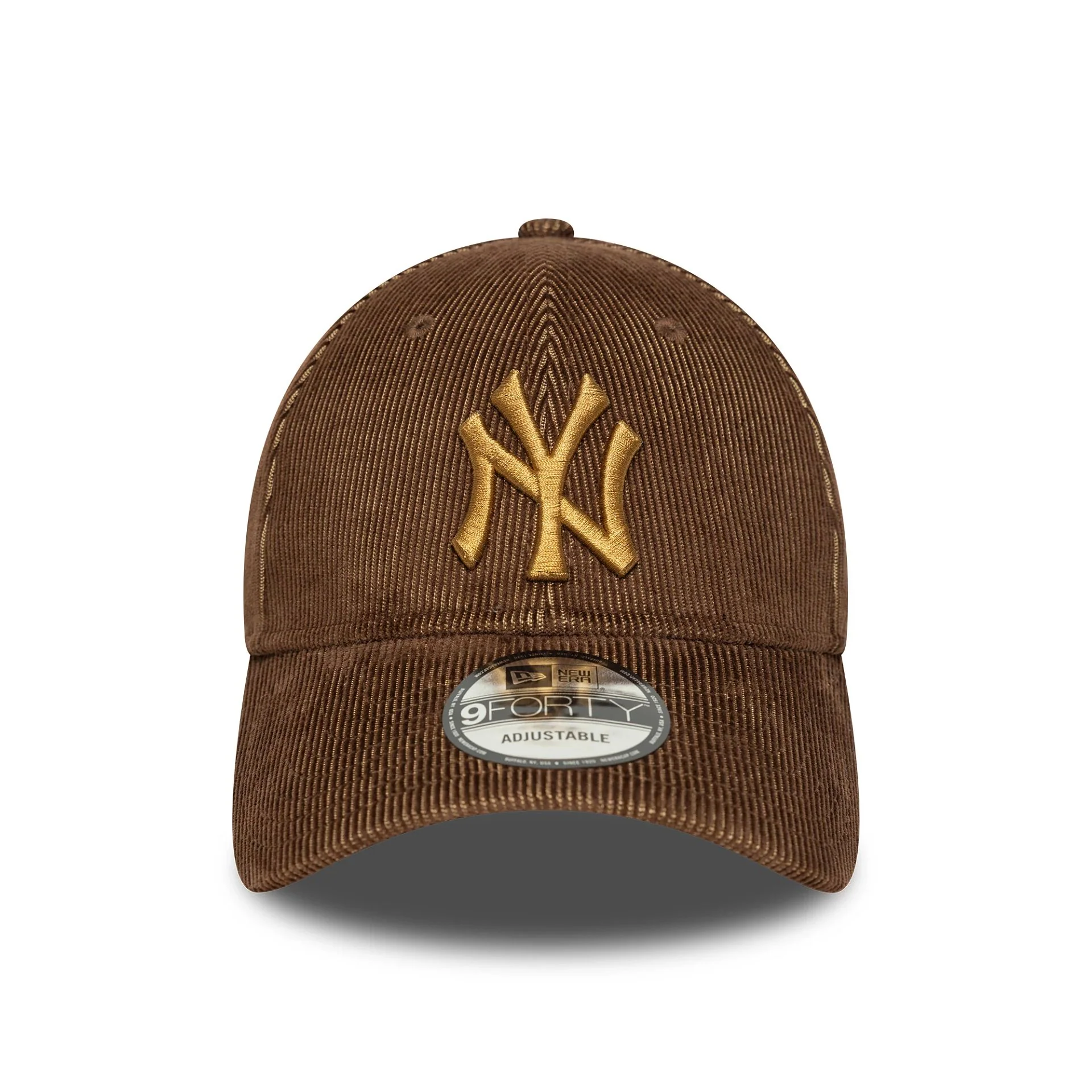 New York Yankees Two Tone Cord Dark Brown 9FORTY Adjustable Cap - Image 2