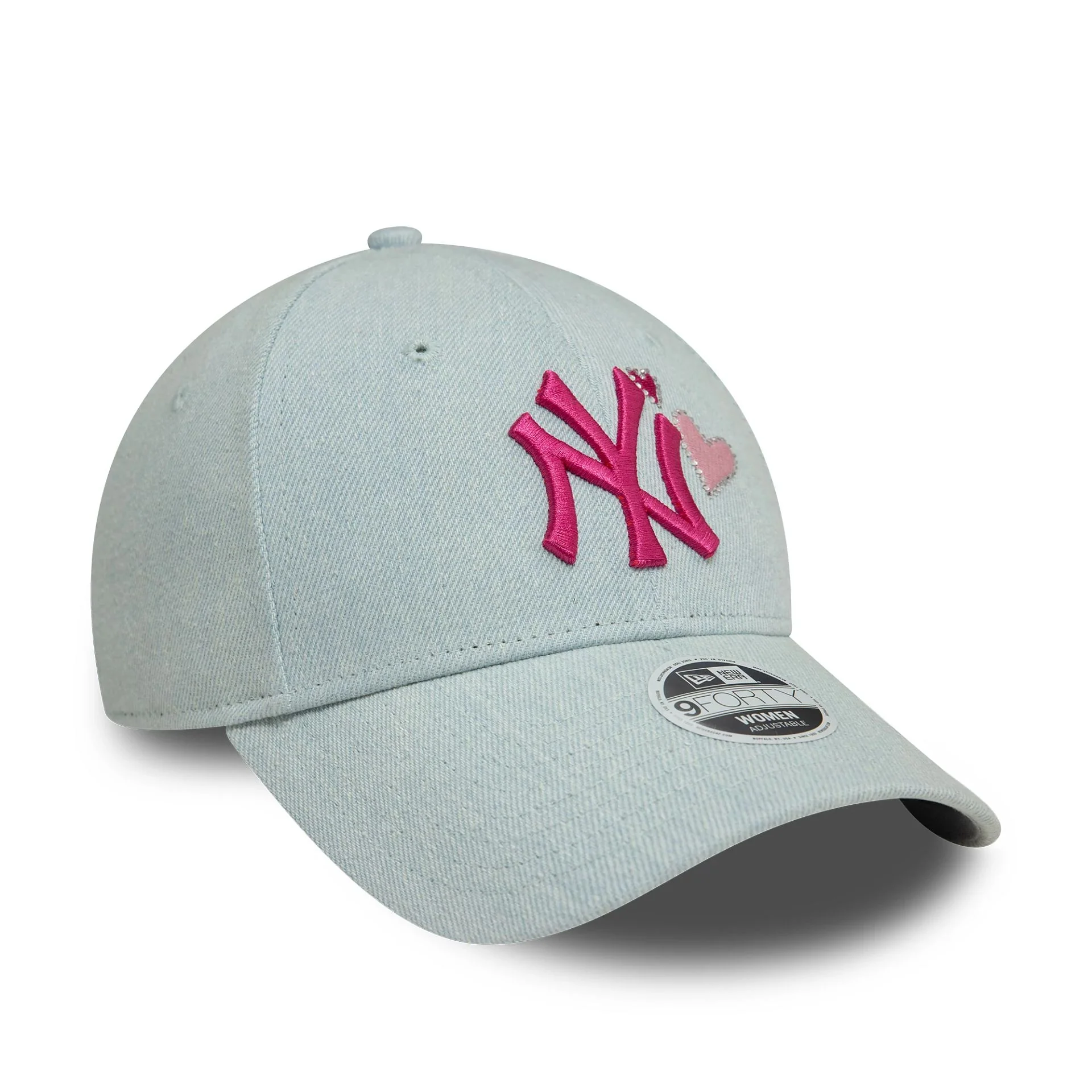New York Yankees Womens Denim Pastel Blue 9FORTY Adjustable Cap - Image 3