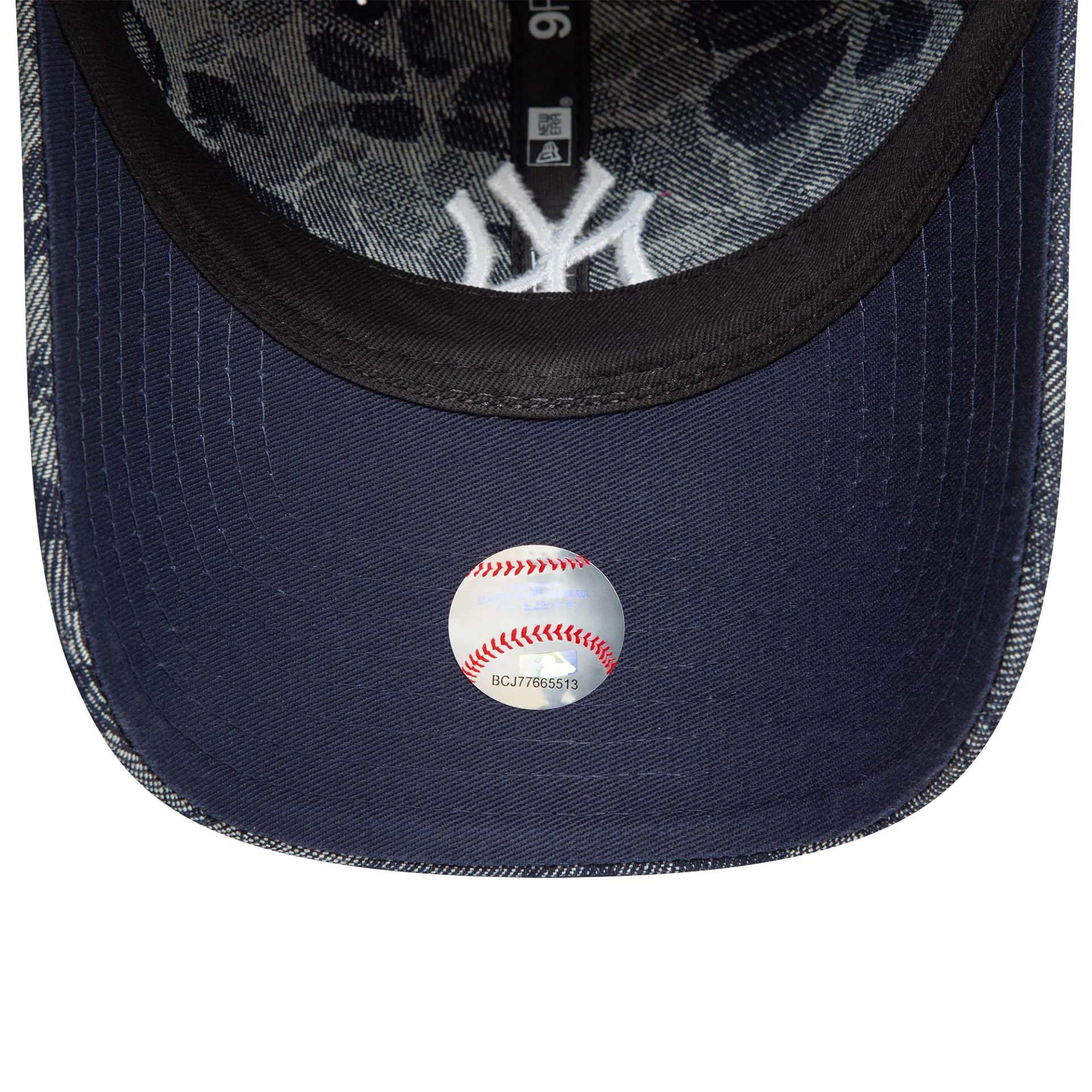 New York Yankees Womens Floral Denim Blue 9TWENTY Adjustable Cap - Image 5